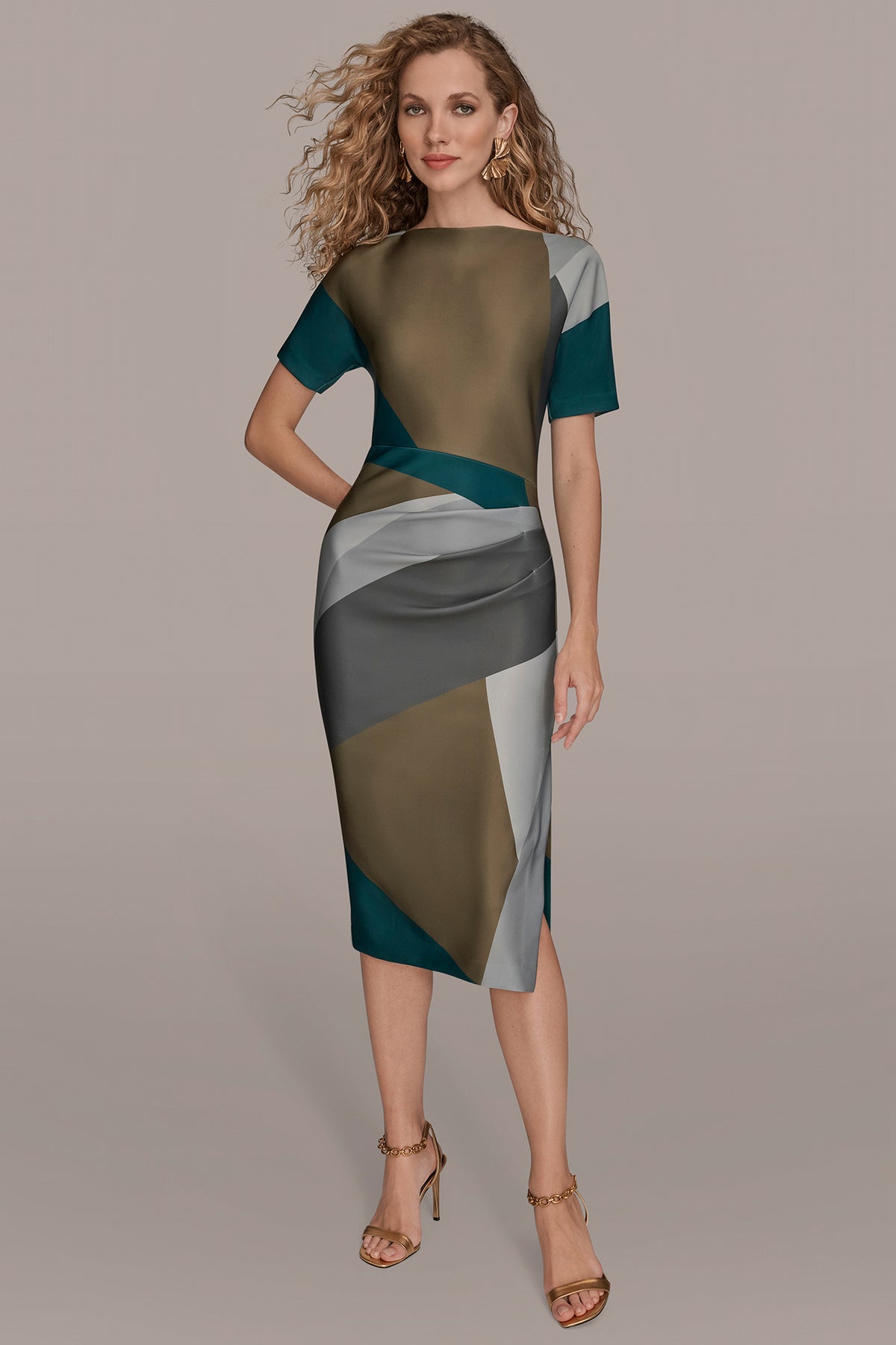 Donna Karan Women's Boat Neck Dress - Green - Casual Dresses Donna Karan Women's Boat Neck Dress - Green - Casual Dresses