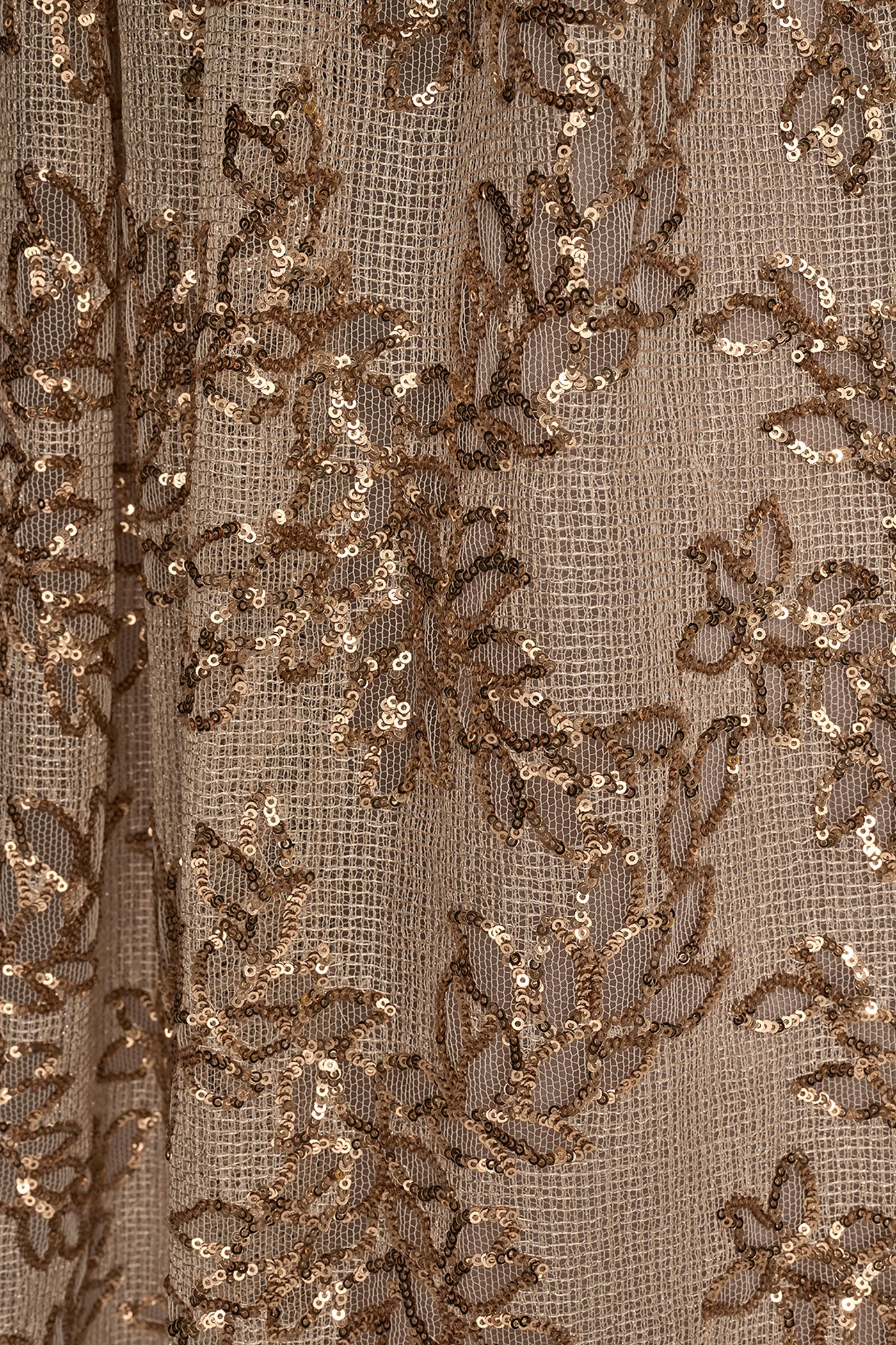 PLEATED SEQUIN FLORAL-EMBROIDERED MIDI GOWN VIEW 5 | Ball Gowns PLEATED SEQUIN FLORAL-EMBROIDERED MIDI GOWN VIEW 5 | Ball Gowns
