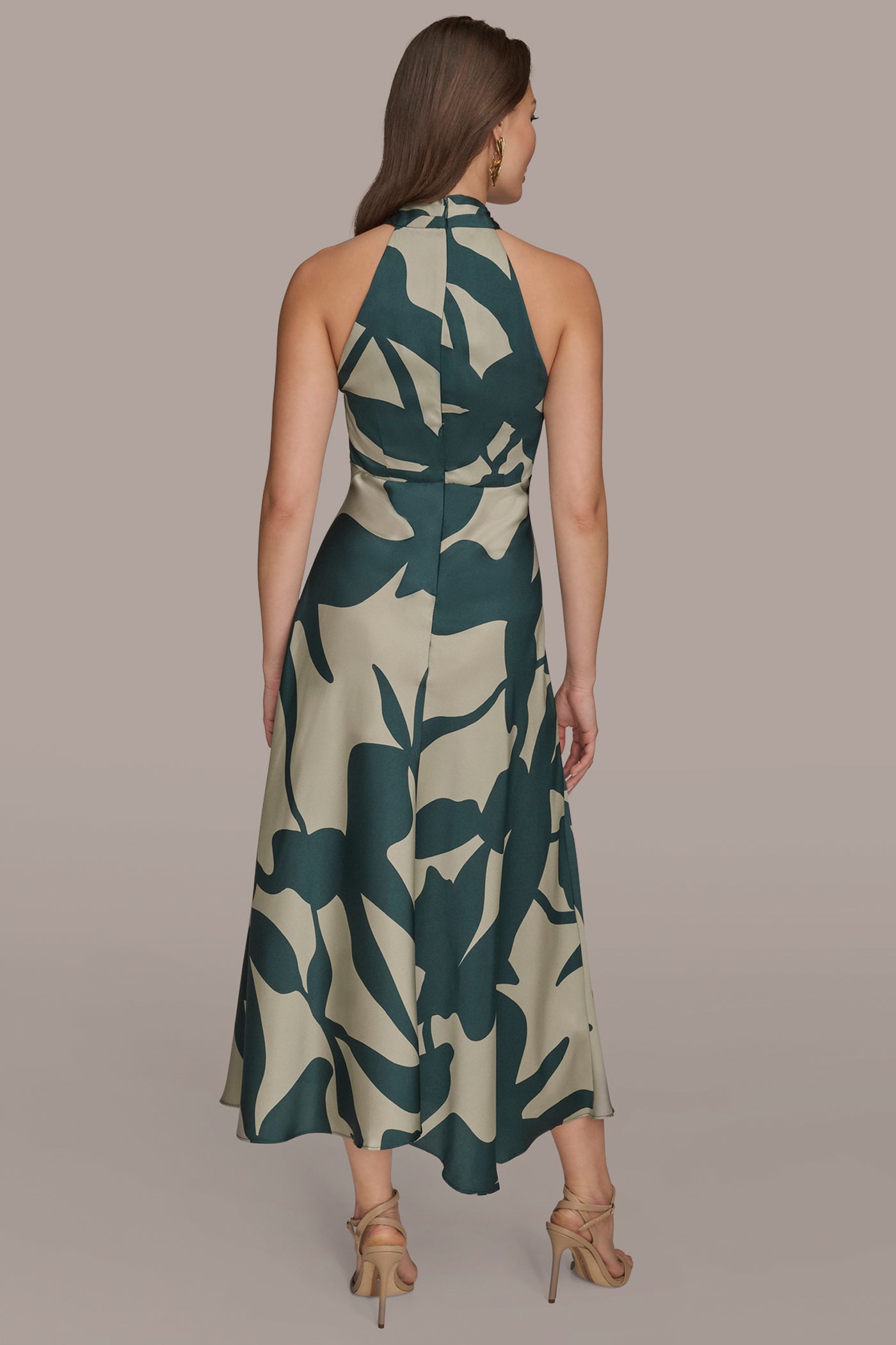 CROSS-FRONT MIDI HALTER DRESS | View 2 | Cocktail & Party CROSS-FRONT MIDI HALTER DRESS | View 2 | Cocktail & Party