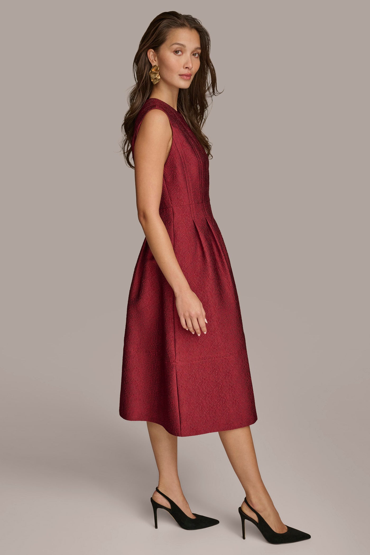 JACQUARD MIDI DRESS VIEW 3 | Cocktail & Party JACQUARD MIDI DRESS VIEW 3 | Cocktail & Party