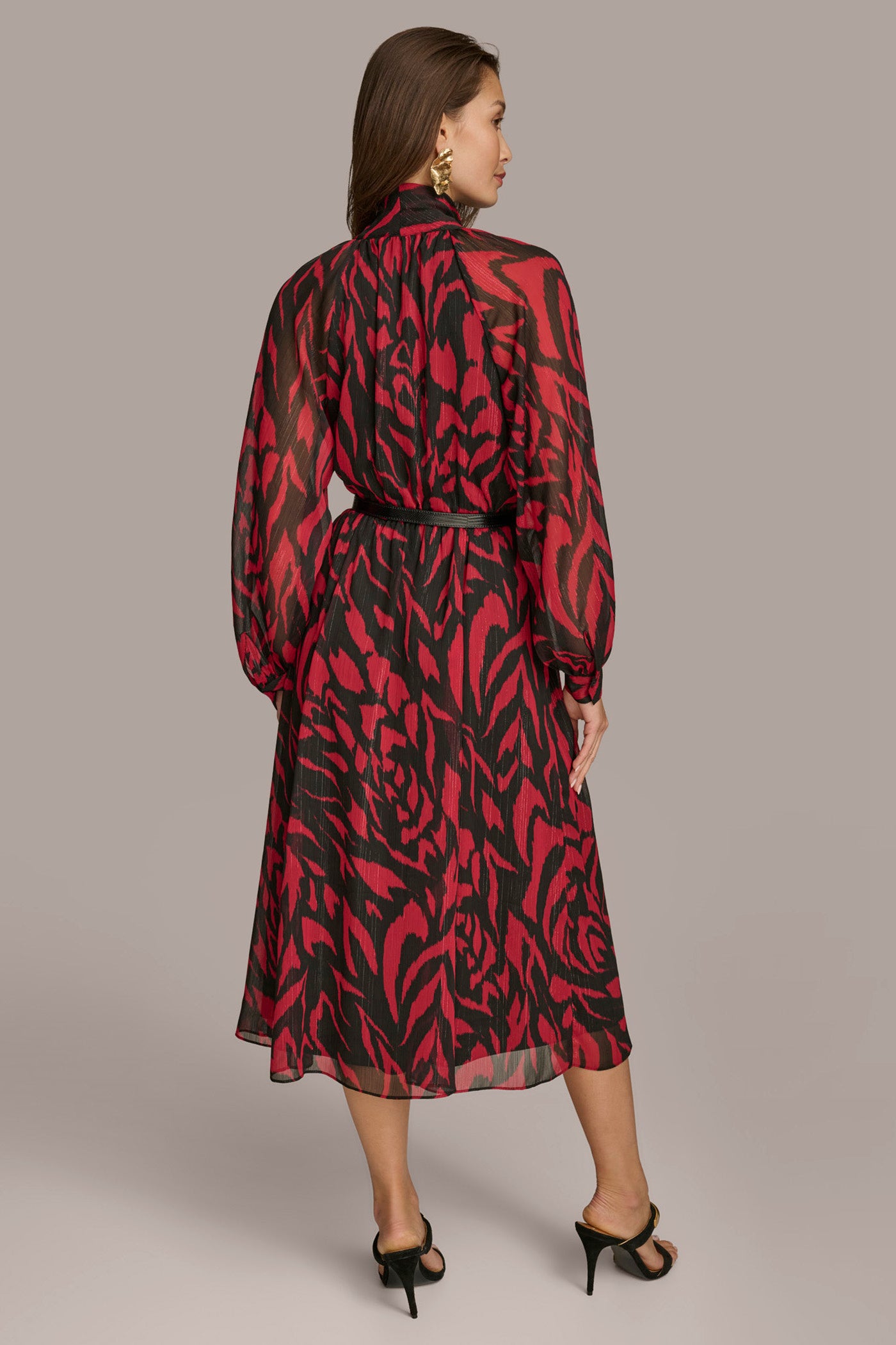 CHIFFON SHIRT DRESS MIDI WITH BELT | View 2 | Select Dresses CHIFFON SHIRT DRESS MIDI WITH BELT | View 2 | Select Dresses