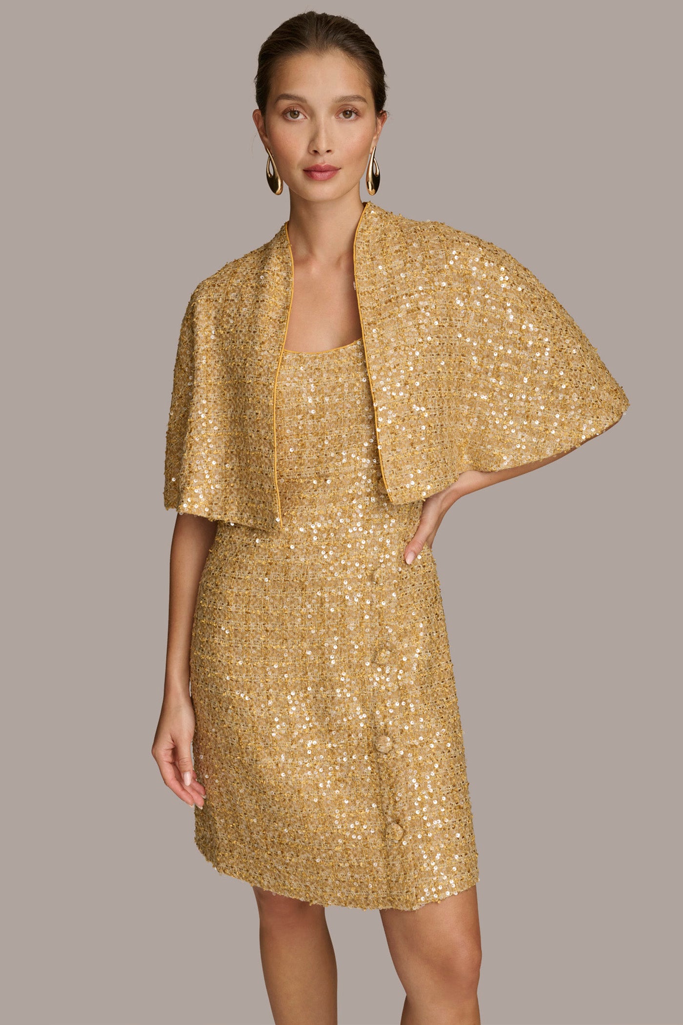 TWO PIECE SEQUIN DRESS AND SHRUG VIEW 6 TWO PIECE SEQUIN DRESS AND SHRUG VIEW 6