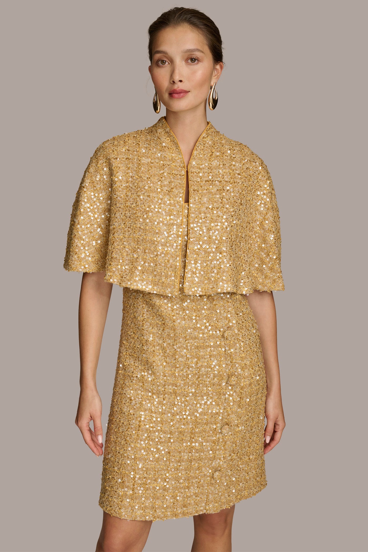 TWO PIECE SEQUIN DRESS AND SHRUG VIEW 5 TWO PIECE SEQUIN DRESS AND SHRUG VIEW 5
