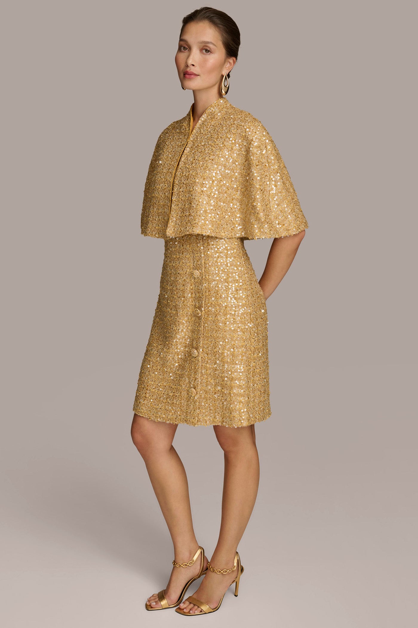 TWO PIECE SEQUIN DRESS AND SHRUG VIEW 3 TWO PIECE SEQUIN DRESS AND SHRUG VIEW 3