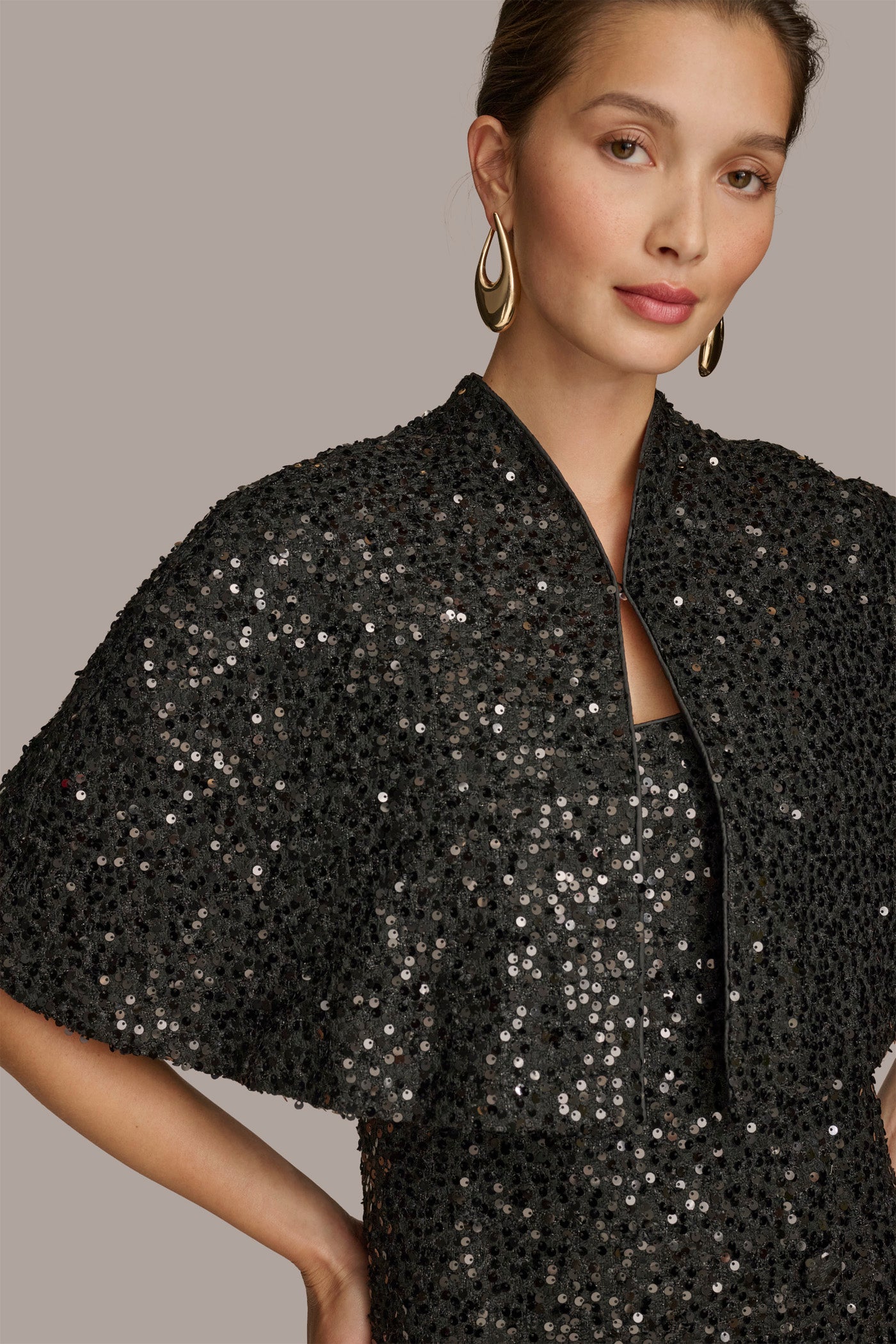 TWO PIECE SEQUIN DRESS AND SHRUG VIEW 8 | Black Dresses TWO PIECE SEQUIN DRESS AND SHRUG VIEW 8 | Black Dresses