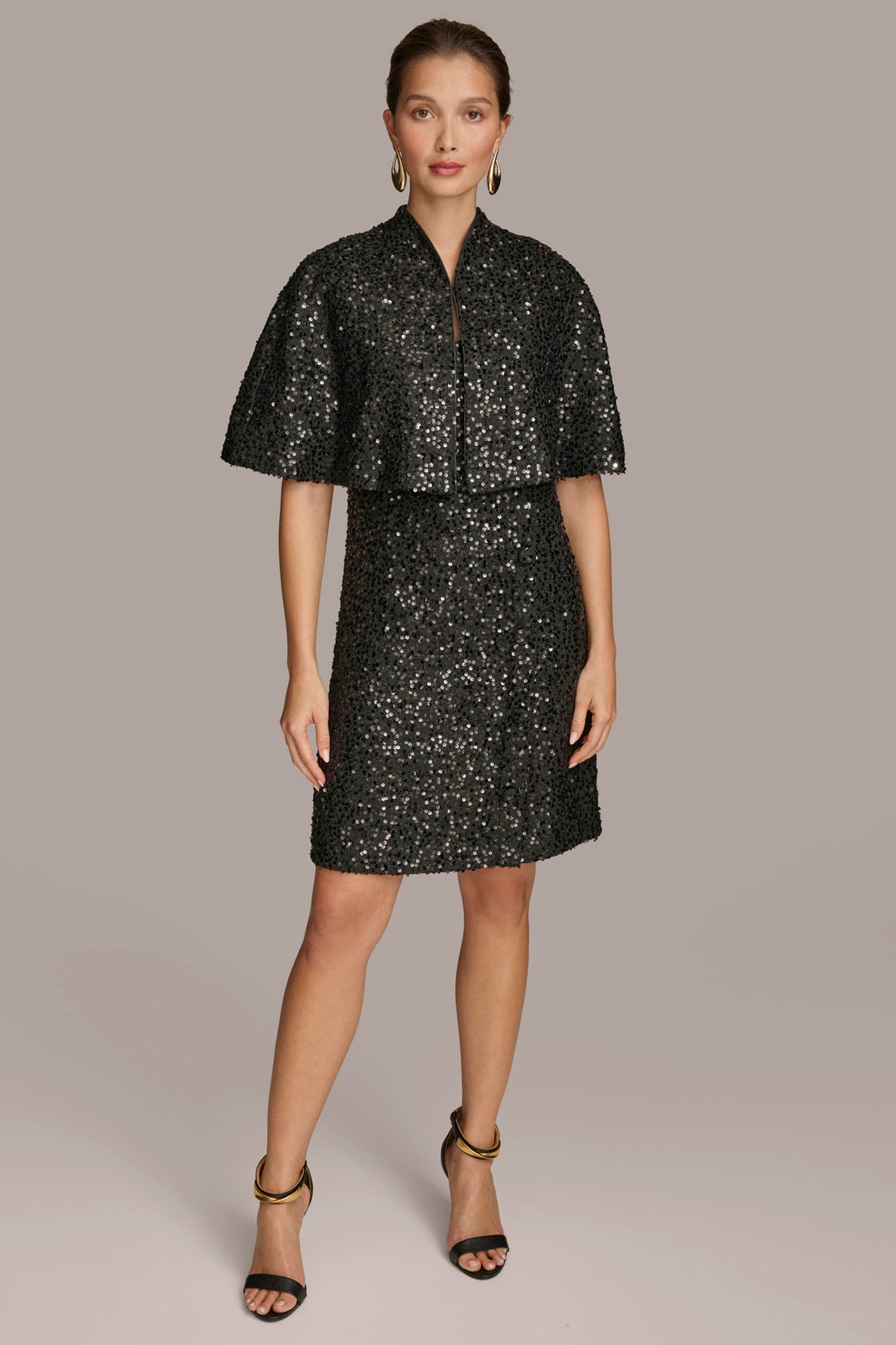 TWO PIECE SEQUIN DRESS AND SHRUG VIEW 5 | Black Dresses TWO PIECE SEQUIN DRESS AND SHRUG VIEW 5 | Black Dresses
