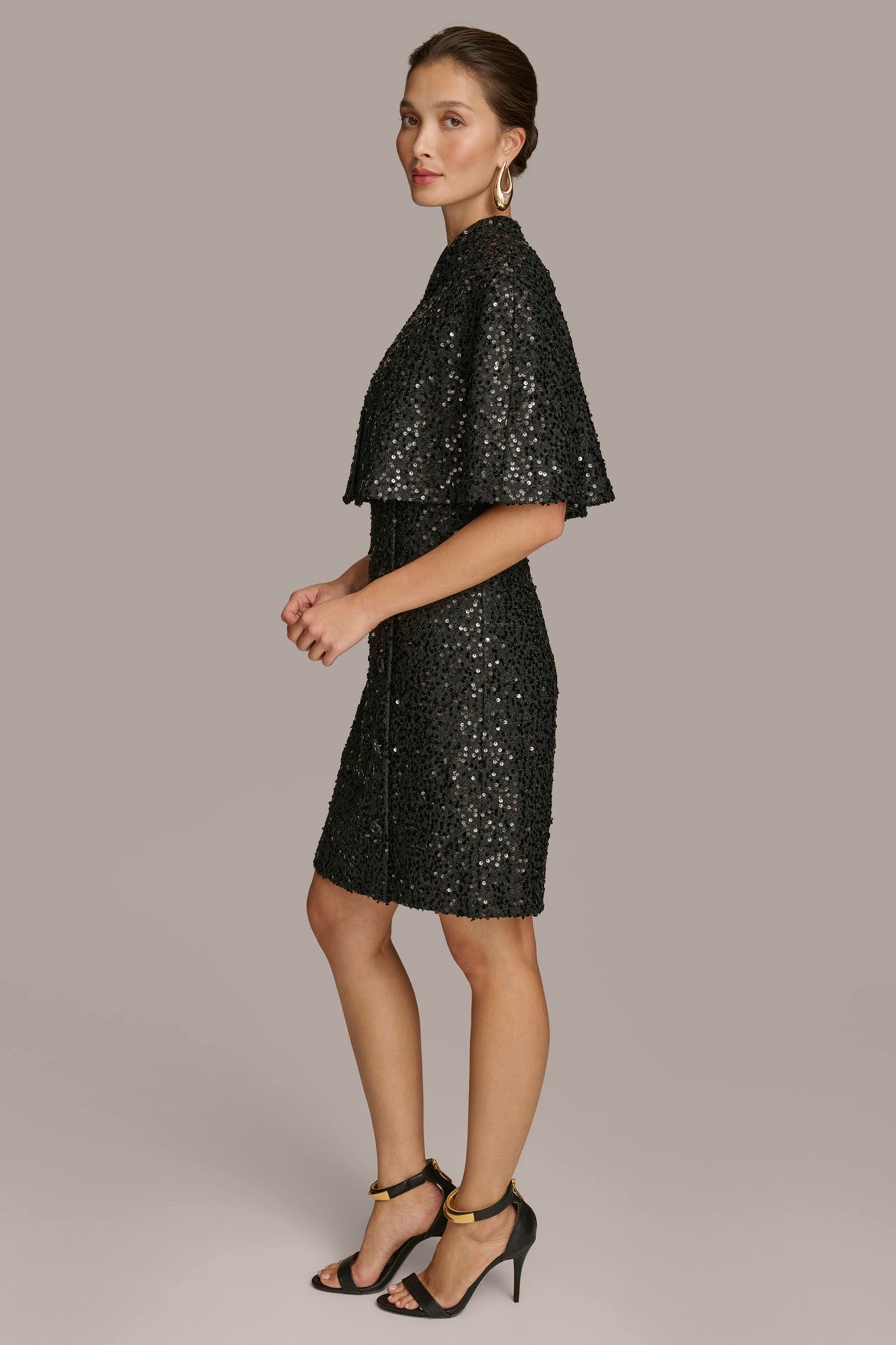 TWO PIECE SEQUIN DRESS AND SHRUG VIEW 3 | Black Dresses TWO PIECE SEQUIN DRESS AND SHRUG VIEW 3 | Black Dresses