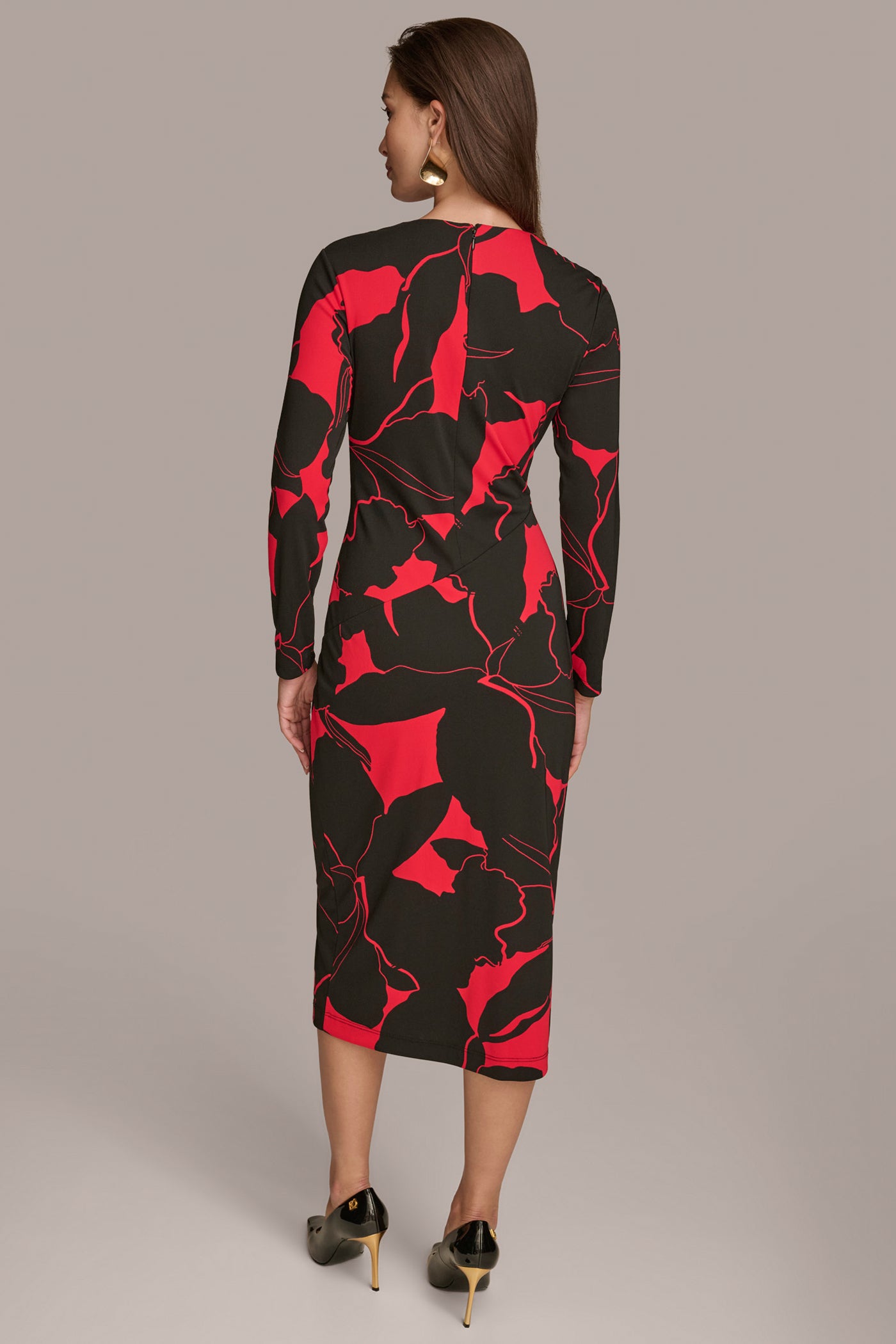 WRAP-EFFECT MIDI DRESS | View 2 | Office to Evening Dresses WRAP-EFFECT MIDI DRESS | View 2 | Office to Evening Dresses