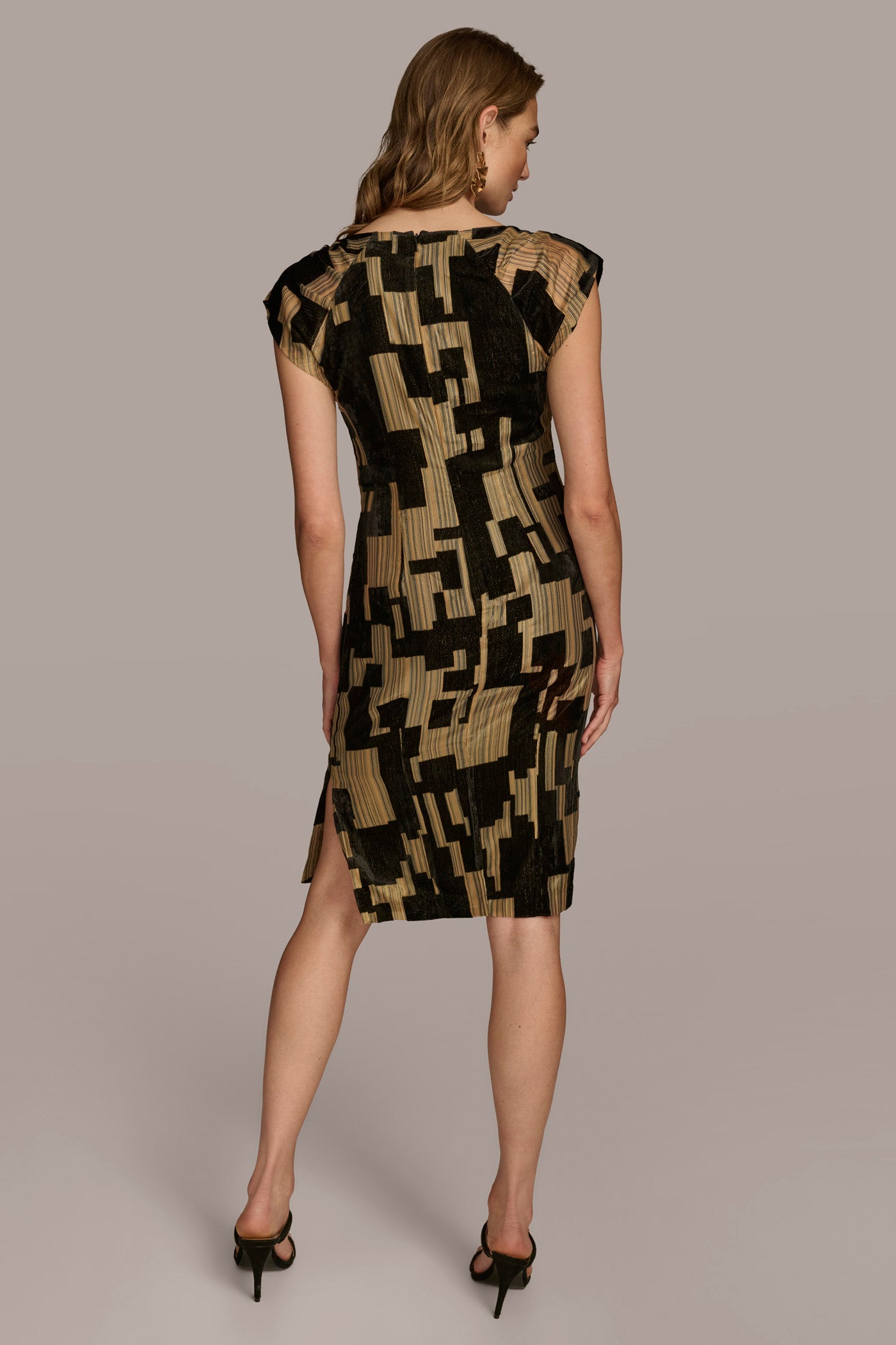 VELVET BURNOUT SHEATH DRESS | View 2 | BEST IN BLACK VELVET BURNOUT SHEATH DRESS | View 2 | BEST IN BLACK