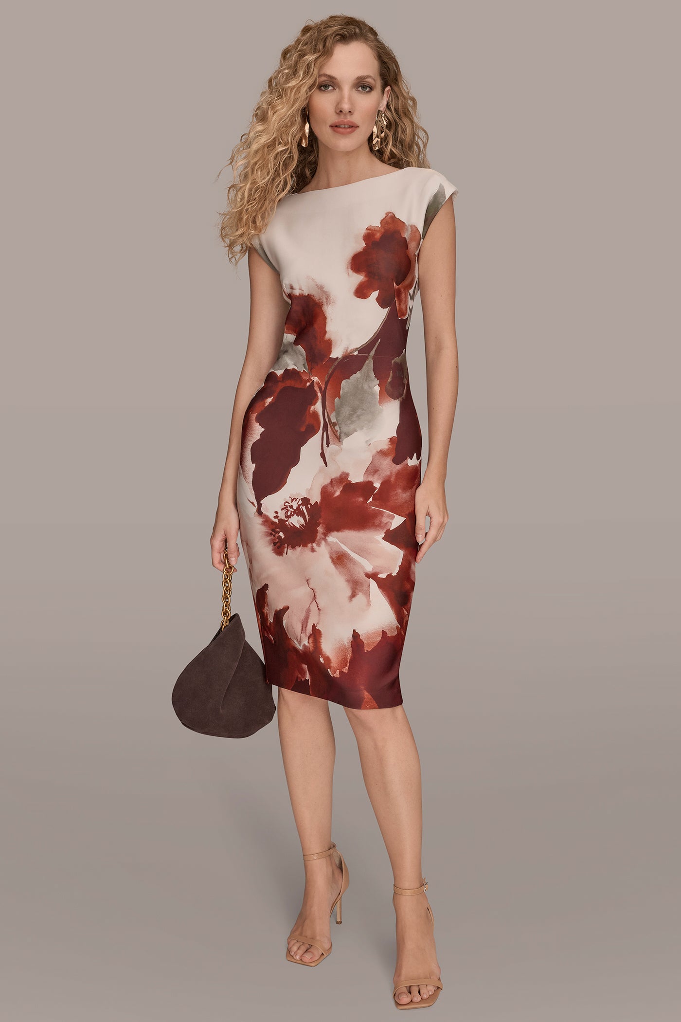 FLORAL BOATNECK SHEATH | View 1 | Clothing FLORAL BOATNECK SHEATH | View 1 | Clothing