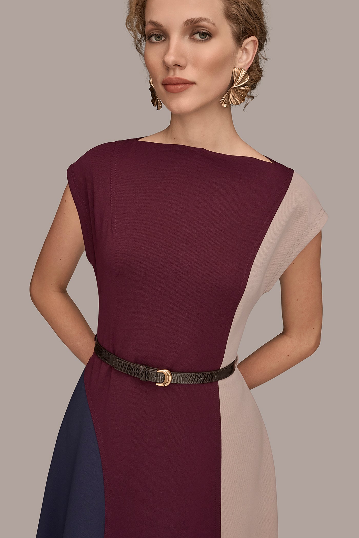 BELTED COLOR-BLOCK MIDI DRESS VIEW 5 | Dresses & Jumpsuits BELTED COLOR-BLOCK MIDI DRESS VIEW 5 | Dresses & Jumpsuits