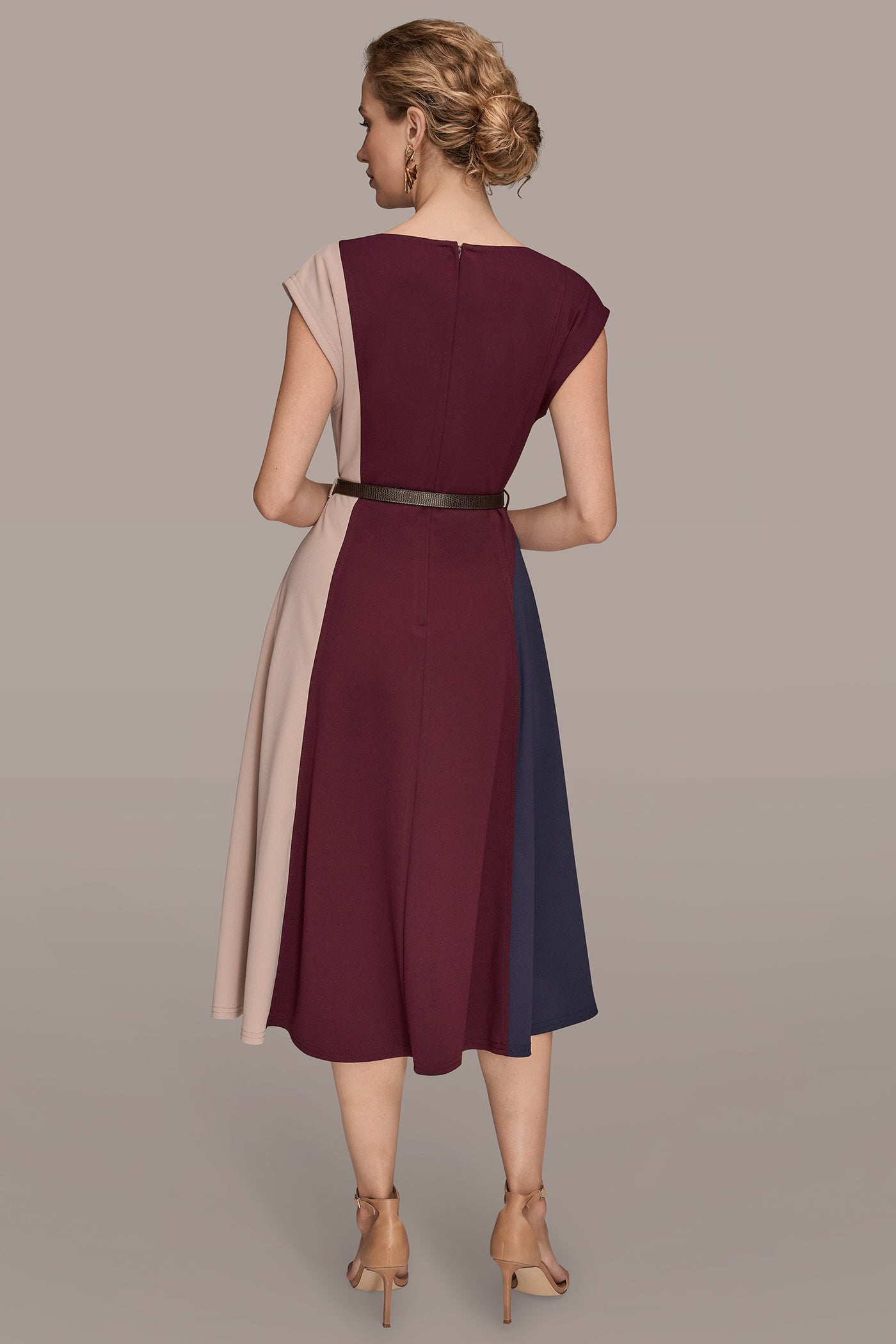 BELTED COLOR-BLOCK MIDI DRESS | View 2 | Dresses & Jumpsuits BELTED COLOR-BLOCK MIDI DRESS | View 2 | Dresses & Jumpsuits