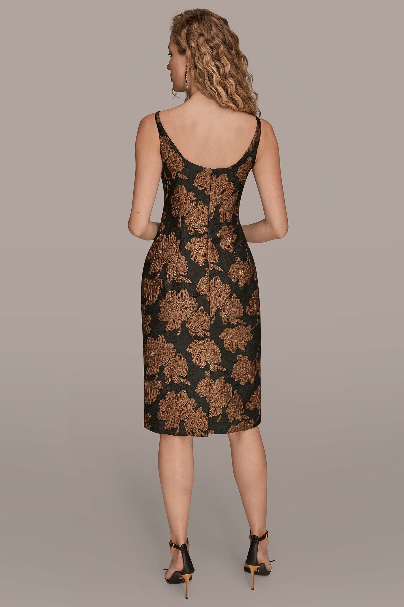 FLORAL BROCADE SHEATH | View 2 | Black Dresses FLORAL BROCADE SHEATH | View 2 | Black Dresses