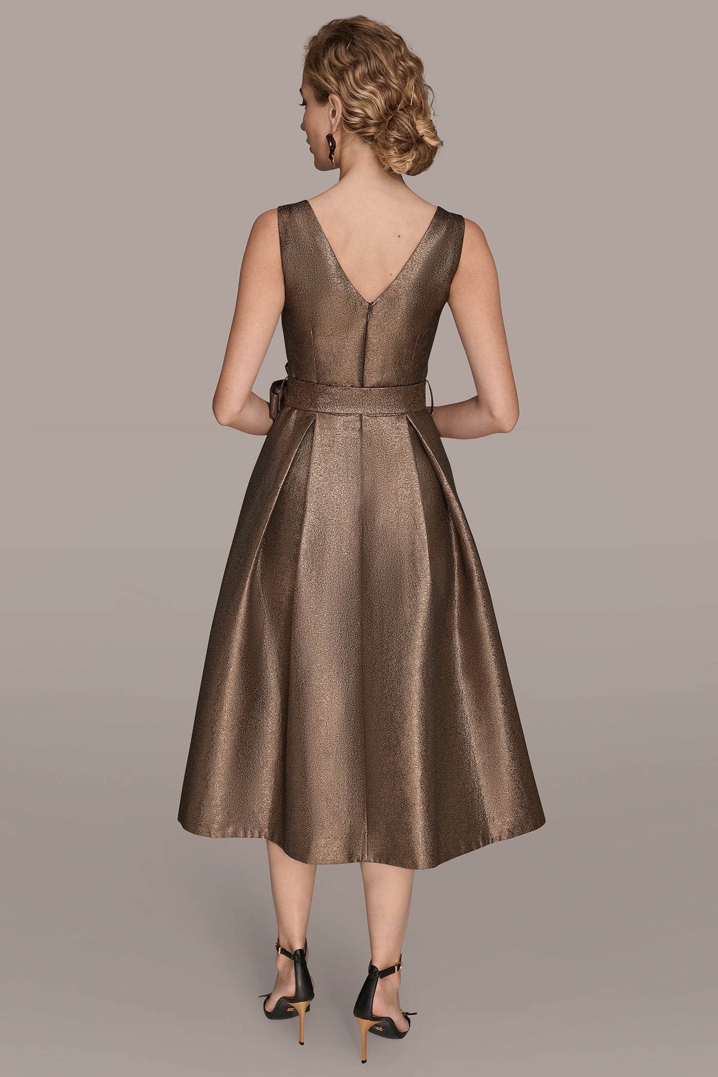 WRAP-EFFECT BROCADE MIDI GOWN | View 2 | Dresses & Jumpsuits WRAP-EFFECT BROCADE MIDI GOWN | View 2 | Dresses & Jumpsuits