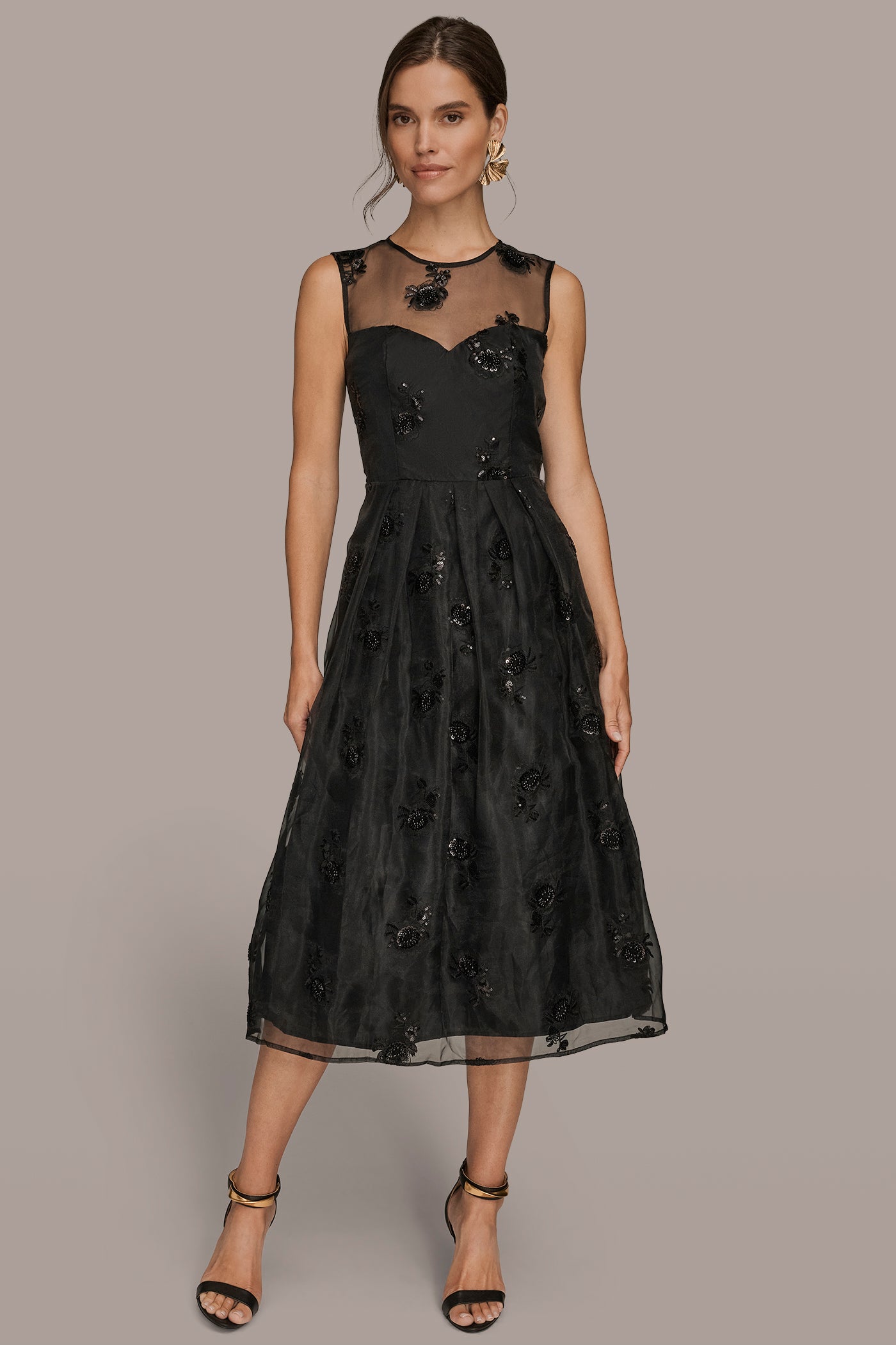 BEAD-EMBELLISHED ORGANZA MIDI GOWN | View 1 | Dresses & Jumpsuits BEAD-EMBELLISHED ORGANZA MIDI GOWN | View 1 | Dresses & Jumpsuits