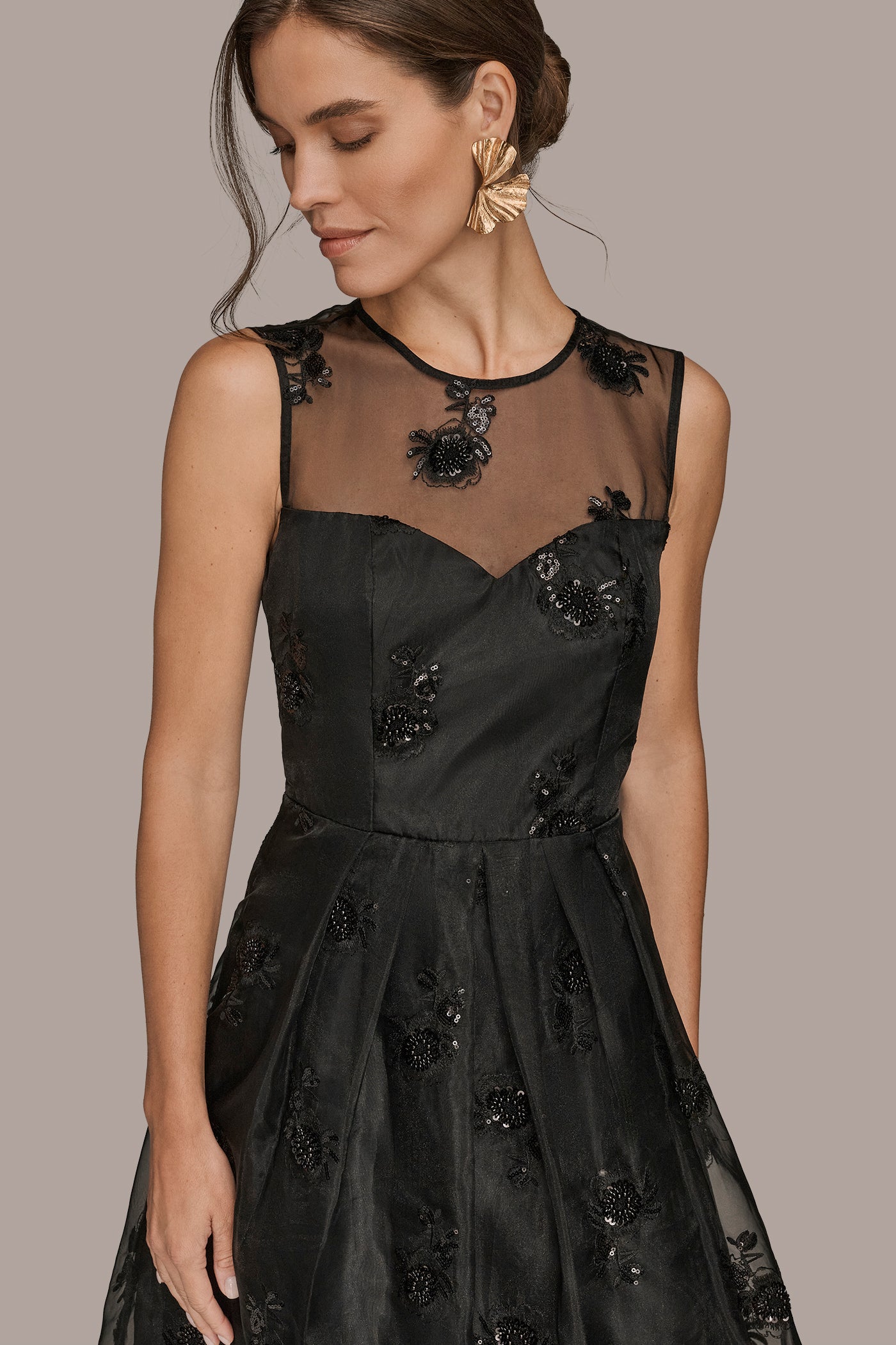BEAD-EMBELLISHED ORGANZA MIDI GOWN VIEW 5 | Dresses & Jumpsuits BEAD-EMBELLISHED ORGANZA MIDI GOWN VIEW 5 | Dresses & Jumpsuits