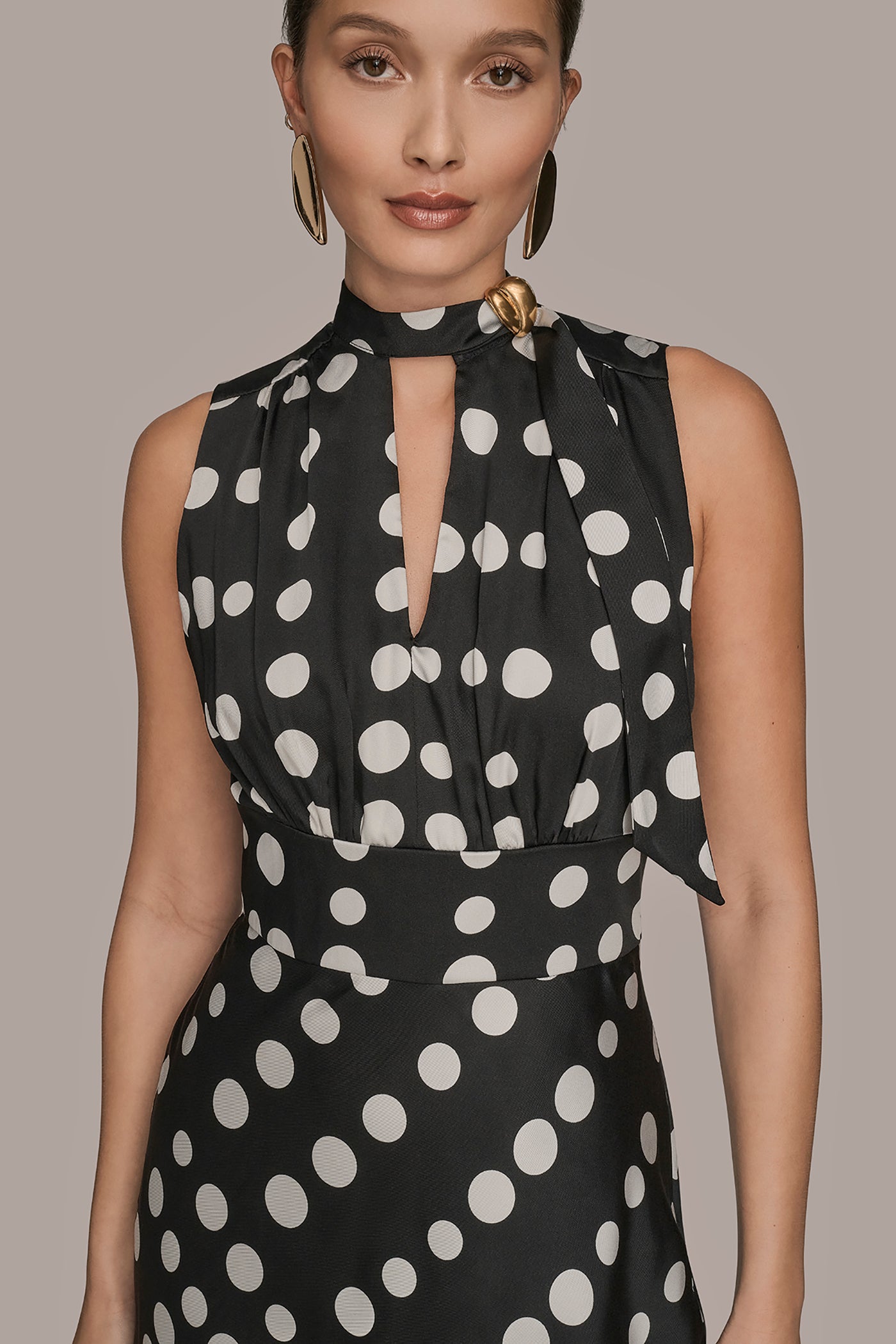 TIE NECK POLKA DOT A LINE DRESS VIEW 5 | Dresses & Jumpsuits TIE NECK POLKA DOT A LINE DRESS VIEW 5 | Dresses & Jumpsuits