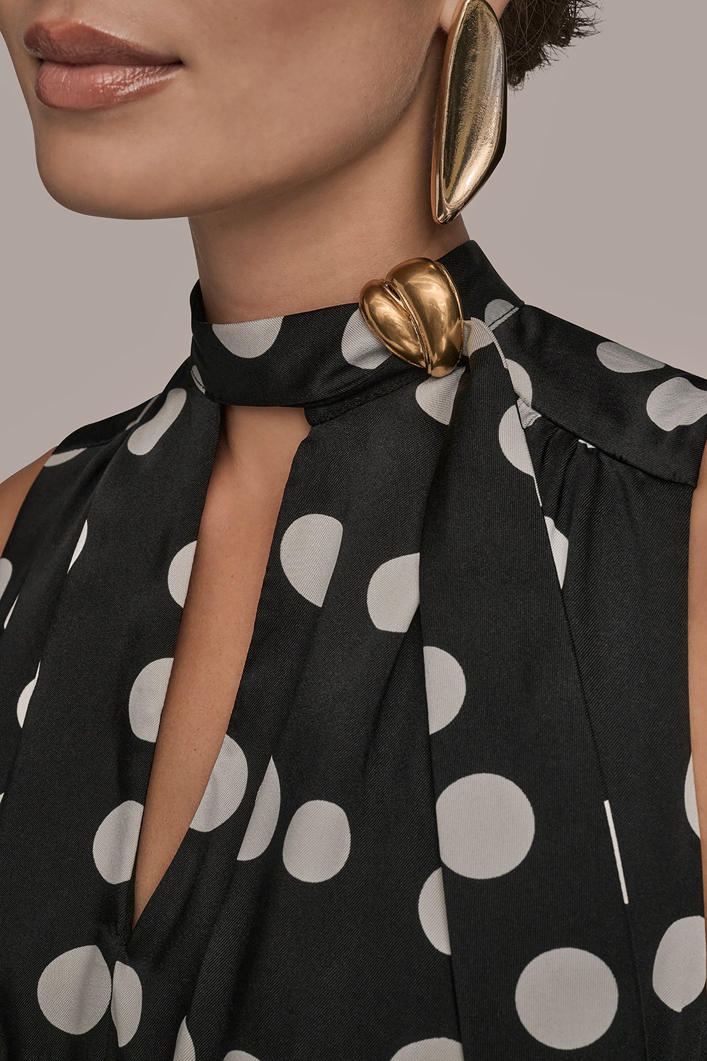 TIE NECK POLKA DOT A LINE DRESS VIEW 6 | Dresses & Jumpsuits TIE NECK POLKA DOT A LINE DRESS VIEW 6 | Dresses & Jumpsuits