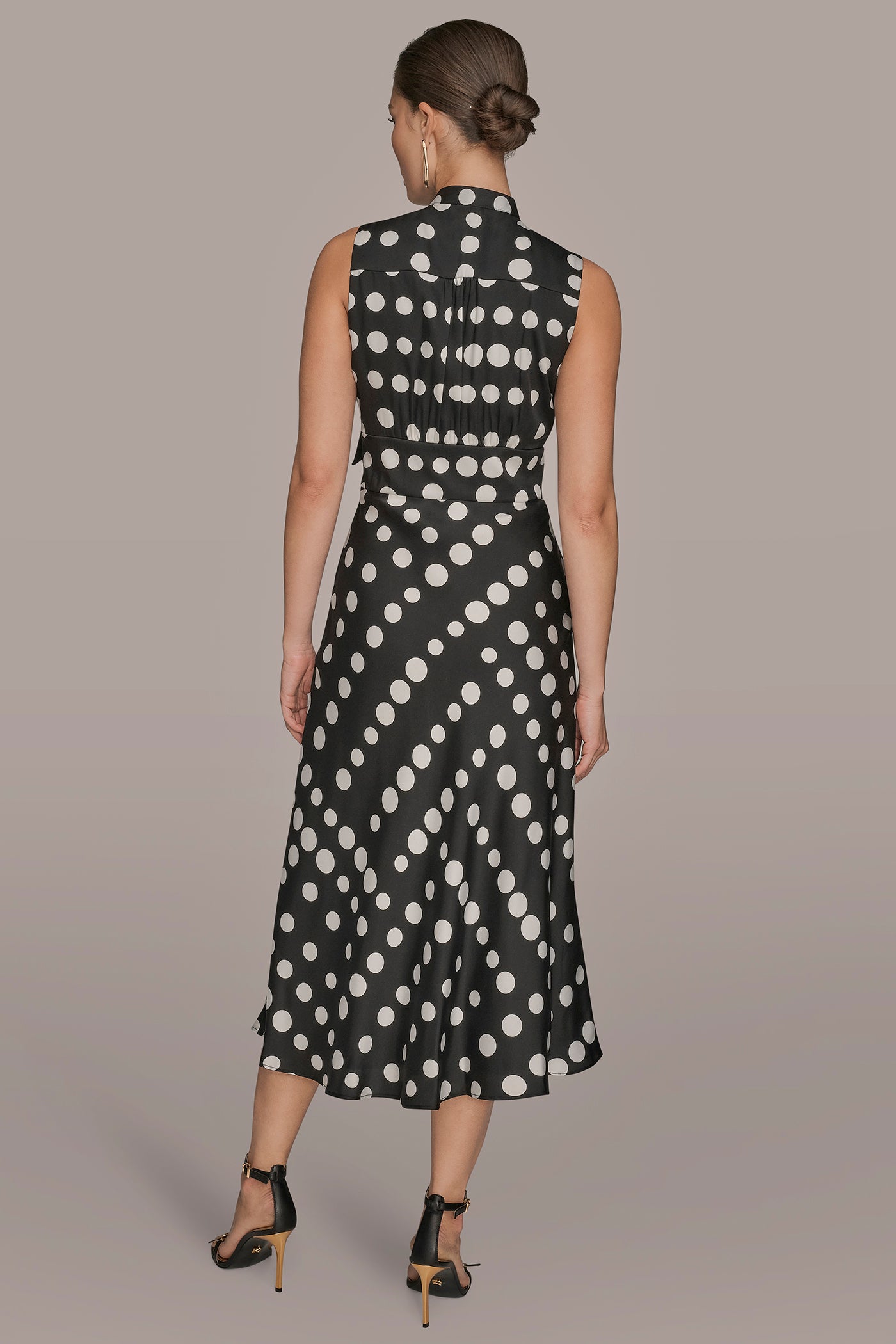 TIE NECK POLKA DOT A LINE DRESS | View 2 | Dresses & Jumpsuits TIE NECK POLKA DOT A LINE DRESS | View 2 | Dresses & Jumpsuits