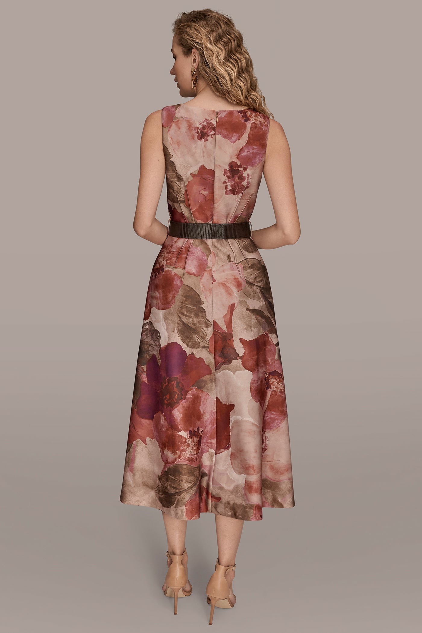BELTED FLORAL MIDI DRESS | View 2 | Dresses & Jumpsuits BELTED FLORAL MIDI DRESS | View 2 | Dresses & Jumpsuits