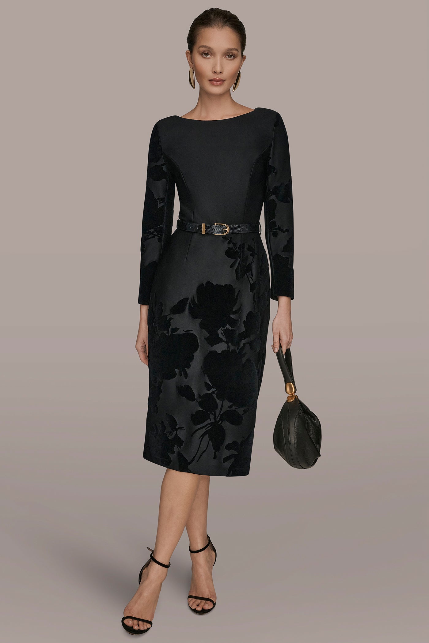 3/4 SLEEVE BOATNECK MIDI SHEATH DRESS VIEW 8 | Cocktail & Party 3/4 SLEEVE BOATNECK MIDI SHEATH DRESS VIEW 8 | Cocktail & Party