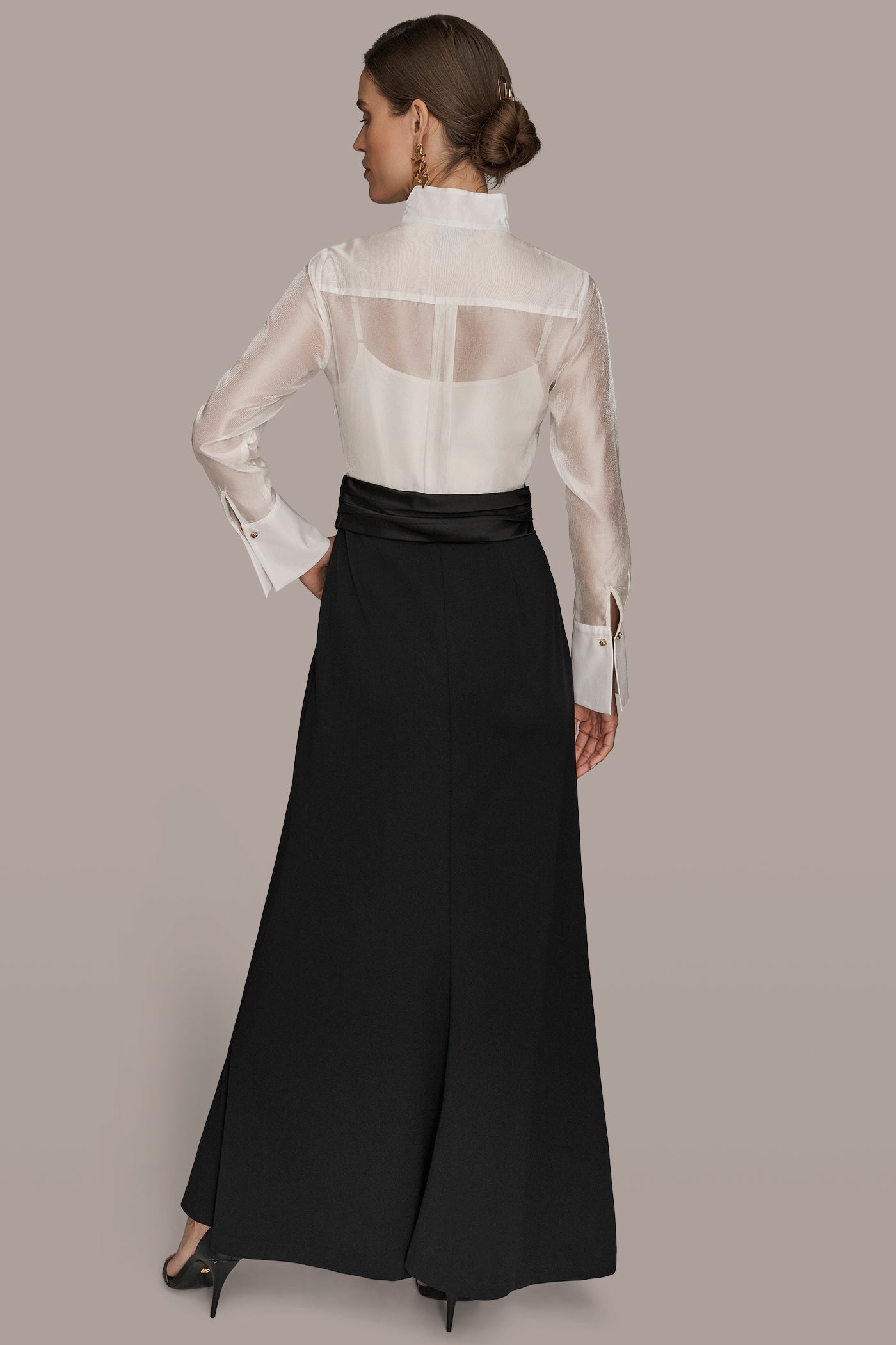 LAYERED WRAP-EFFECT GOWN | View 2 | Dresses & Jumpsuits LAYERED WRAP-EFFECT GOWN | View 2 | Dresses & Jumpsuits