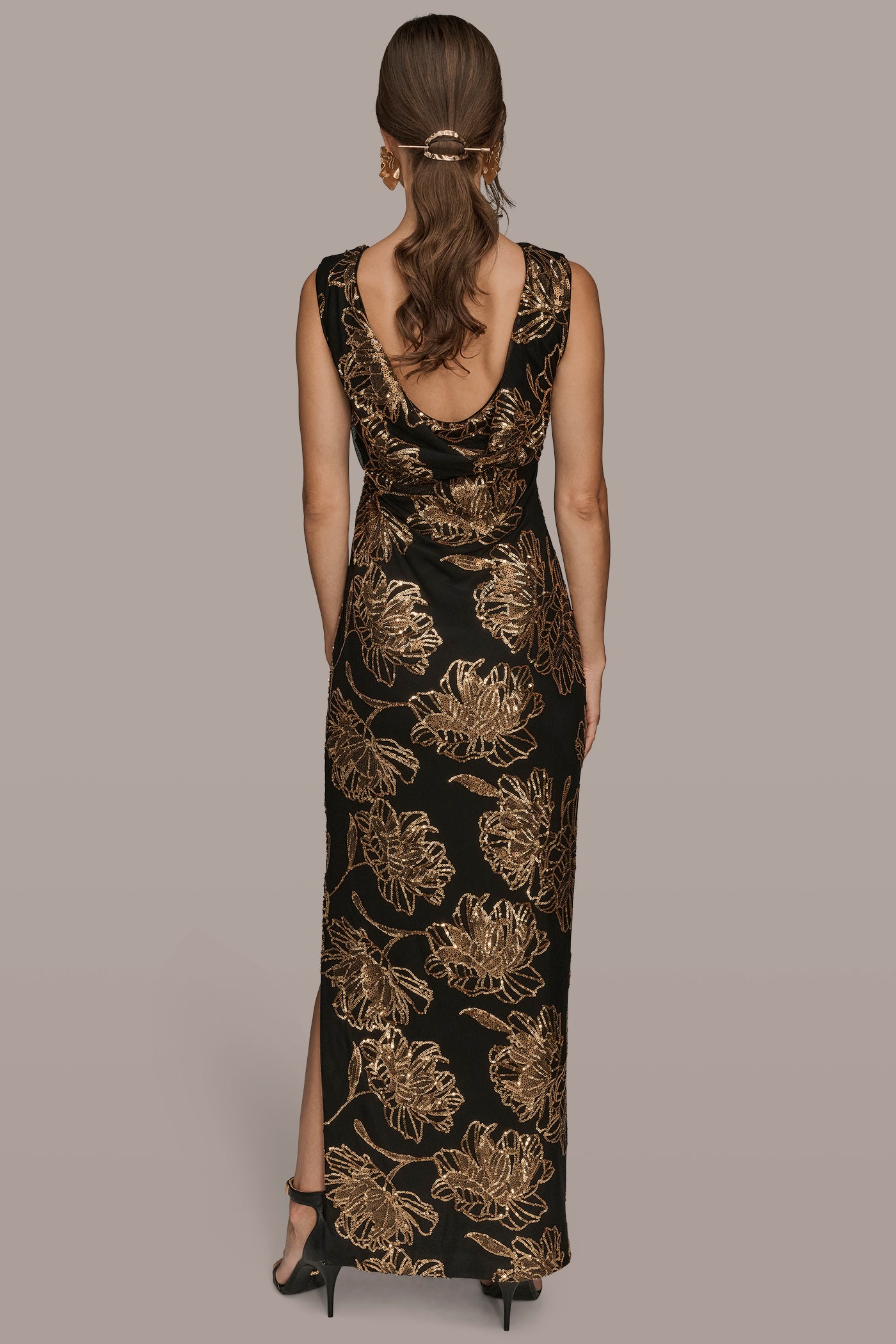 FLORAL SEQUIN-EMBELLISHED GOWN | View 2 | Event Dressing FLORAL SEQUIN-EMBELLISHED GOWN | View 2 | Event Dressing