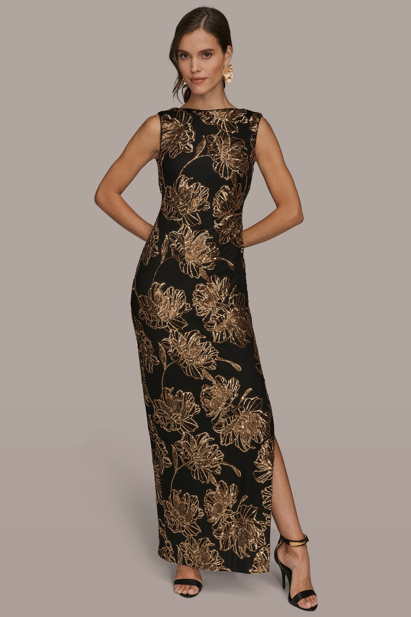 FLORAL SEQUIN-EMBELLISHED GOWN | View 1 | Event Dressing FLORAL SEQUIN-EMBELLISHED GOWN | View 1 | Event Dressing