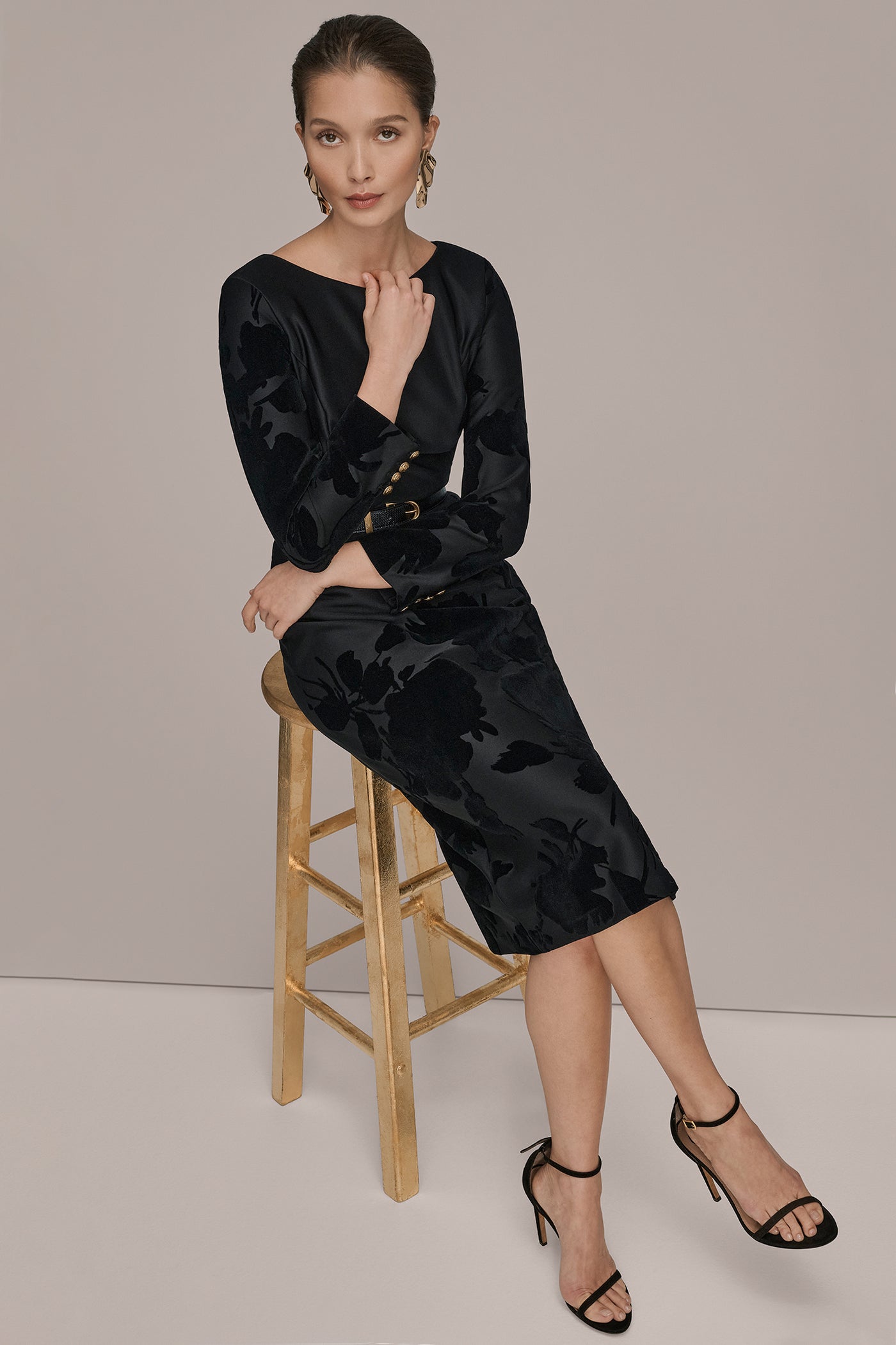 3/4 SLEEVE BOATNECK MIDI SHEATH DRESS VIEW 10 | Cocktail & Party 3/4 SLEEVE BOATNECK MIDI SHEATH DRESS VIEW 10 | Cocktail & Party