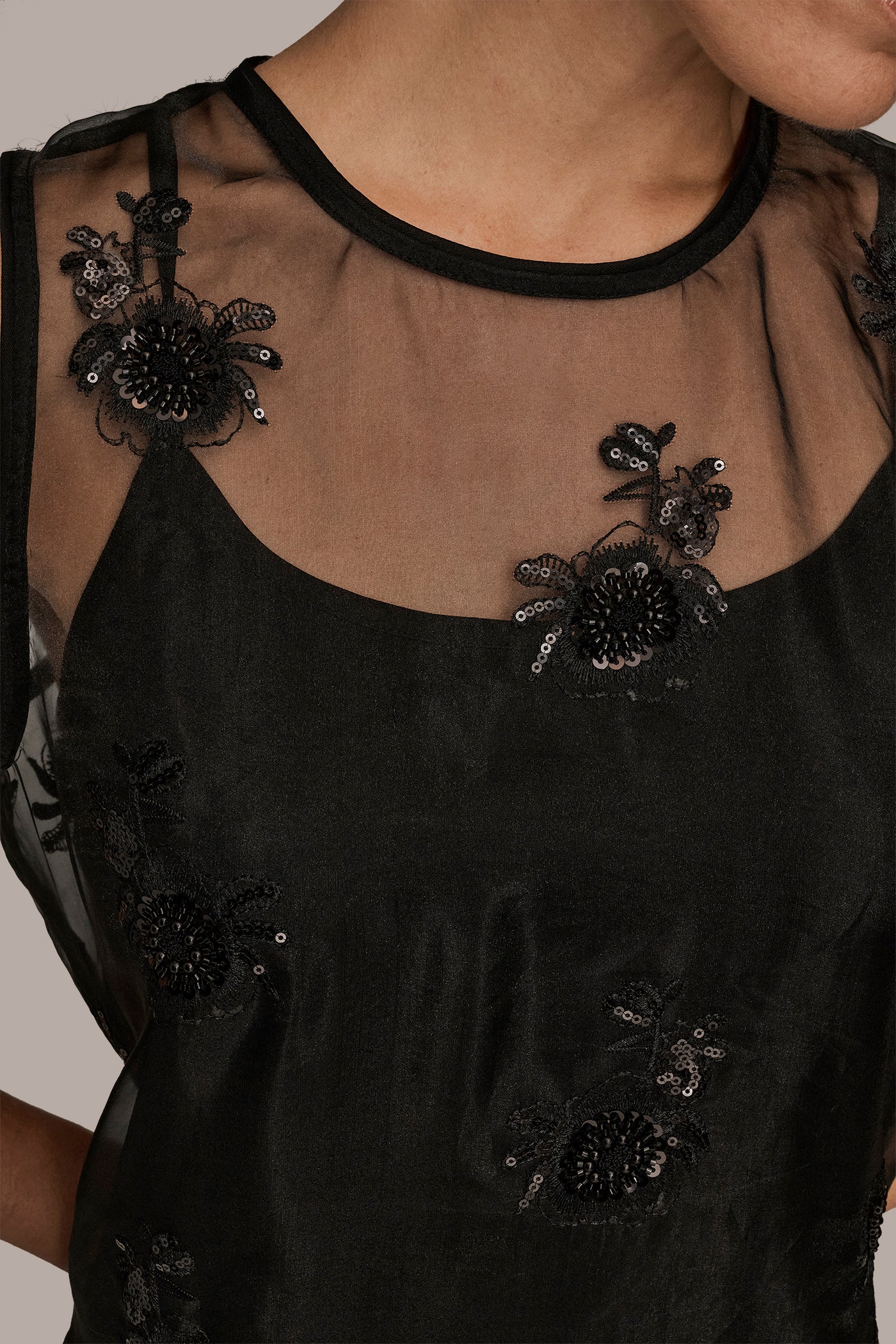 BEADED LAYERED MIDI SHEATH VIEW 5 | Black Dresses BEADED LAYERED MIDI SHEATH VIEW 5 | Black Dresses