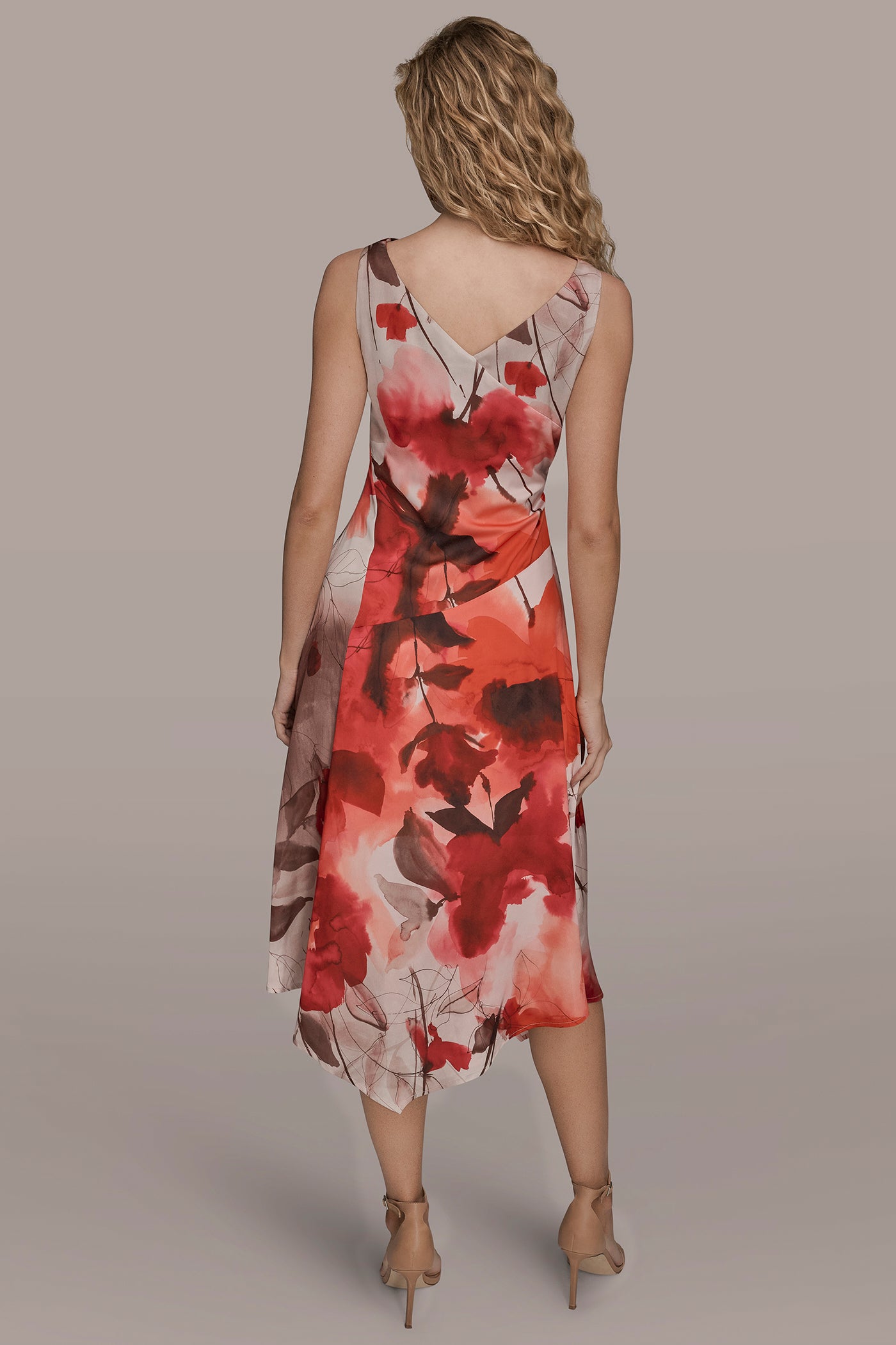 SLEEVELESS COWL NECK FLORAL A LINE MIDI | View 2 | Dresses & Jumpsuits SLEEVELESS COWL NECK FLORAL A LINE MIDI | View 2 | Dresses & Jumpsuits