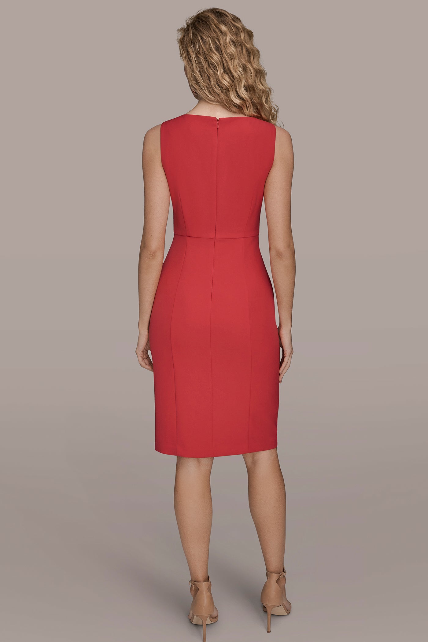 SLEEVELESS SQUARE NECK MIDI SHEATH | View 2 | Black Dresses SLEEVELESS SQUARE NECK MIDI SHEATH | View 2 | Black Dresses
