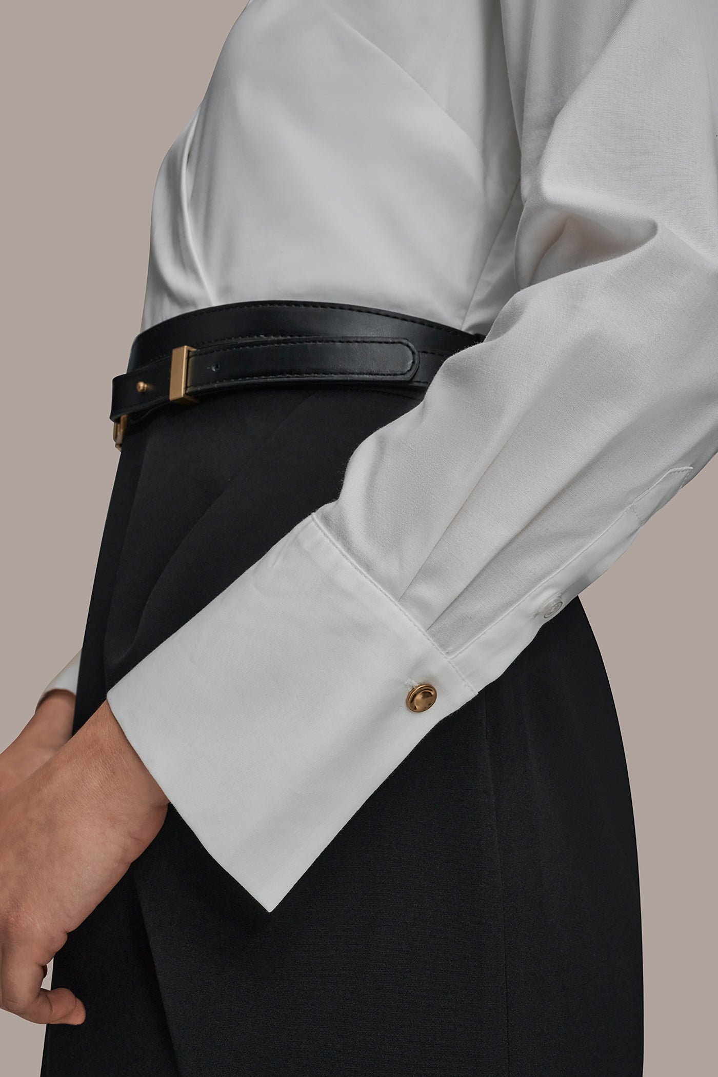 LONG-SLEEVE WRAP-EFFECT MIDI SHIRT DRESS VIEW 7 | New clothing LONG-SLEEVE WRAP-EFFECT MIDI SHIRT DRESS VIEW 7 | New clothing