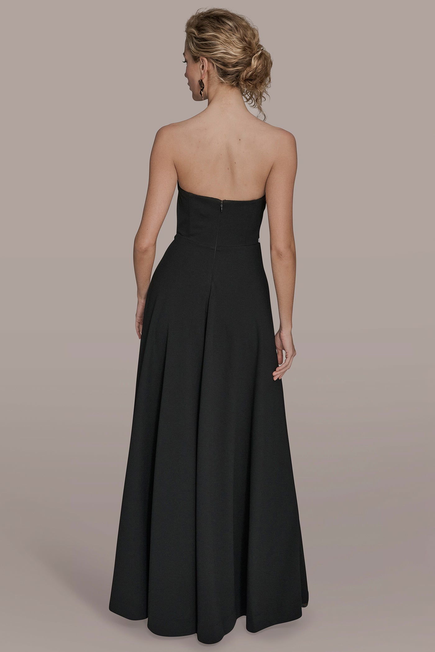 STRAPLESS FLORAL EMBELLISHED GOWN | View 2 | New clothing STRAPLESS FLORAL EMBELLISHED GOWN | View 2 | New clothing