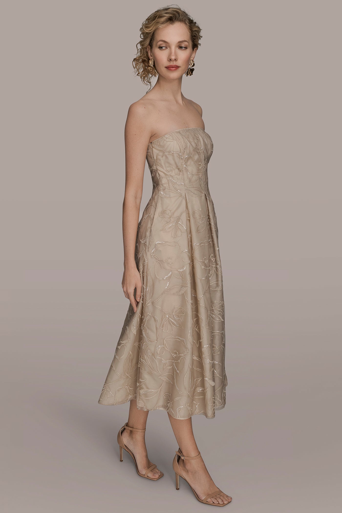 STRAPLESS FIT AND FLARE COCKTAIL DRESS VIEW 3 | Dresses & Jumpsuits STRAPLESS FIT AND FLARE COCKTAIL DRESS VIEW 3 | Dresses & Jumpsuits