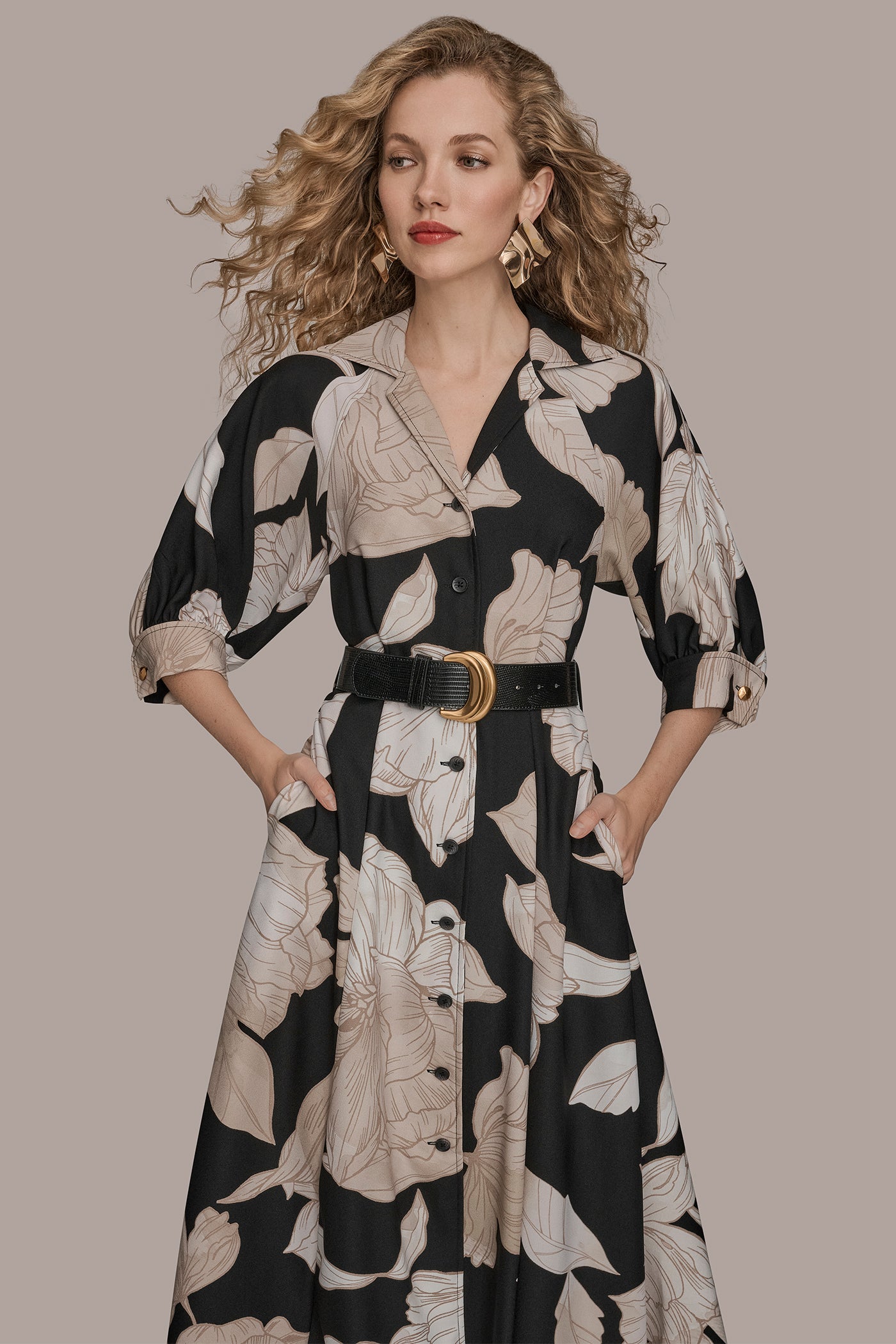 FLORAL MIDI SHIRT DRESS VIEW 4 | Essential Dresses FLORAL MIDI SHIRT DRESS VIEW 4 | Essential Dresses