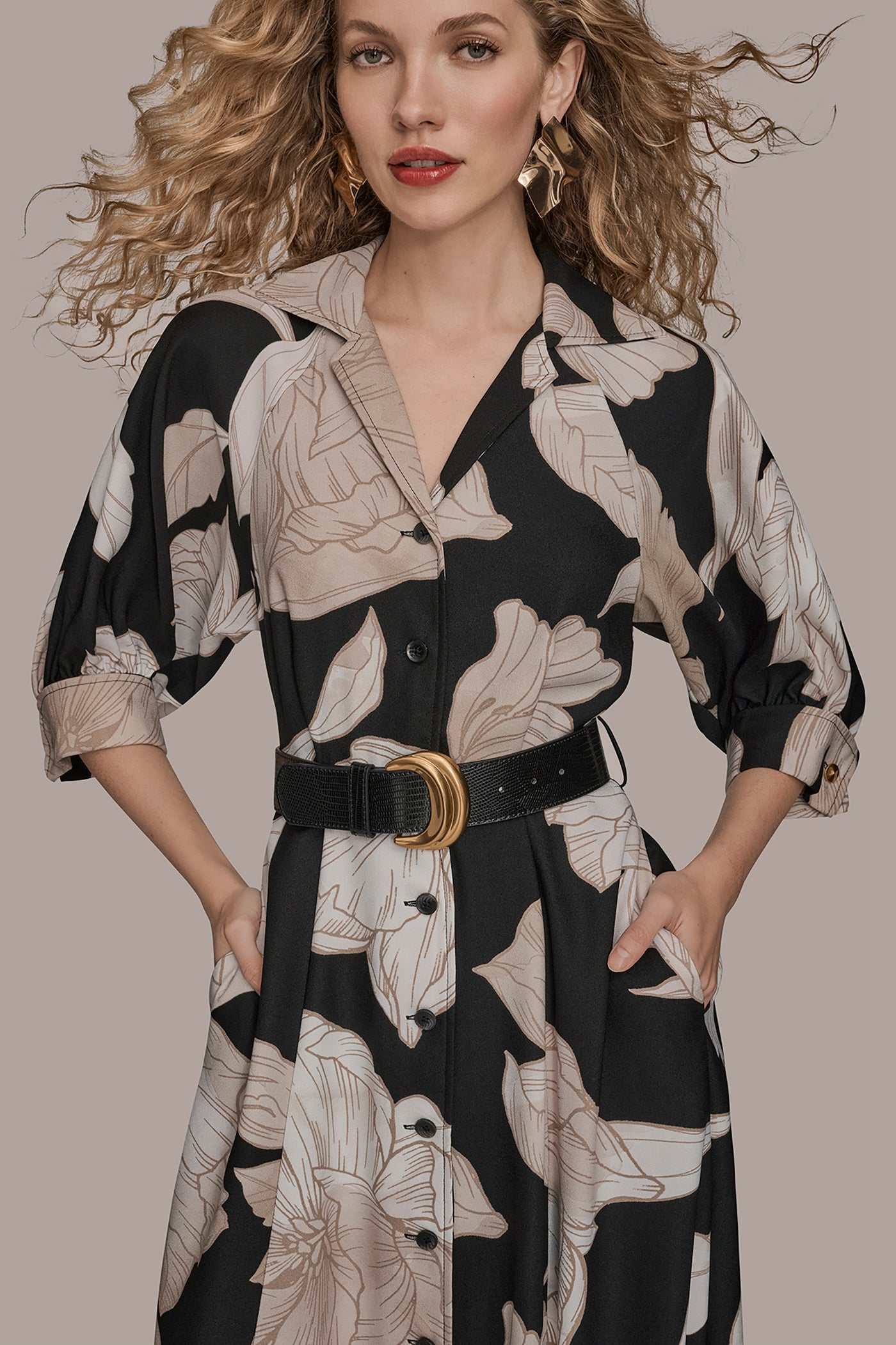 FLORAL MIDI SHIRT DRESS VIEW 6 | Essential Dresses FLORAL MIDI SHIRT DRESS VIEW 6 | Essential Dresses