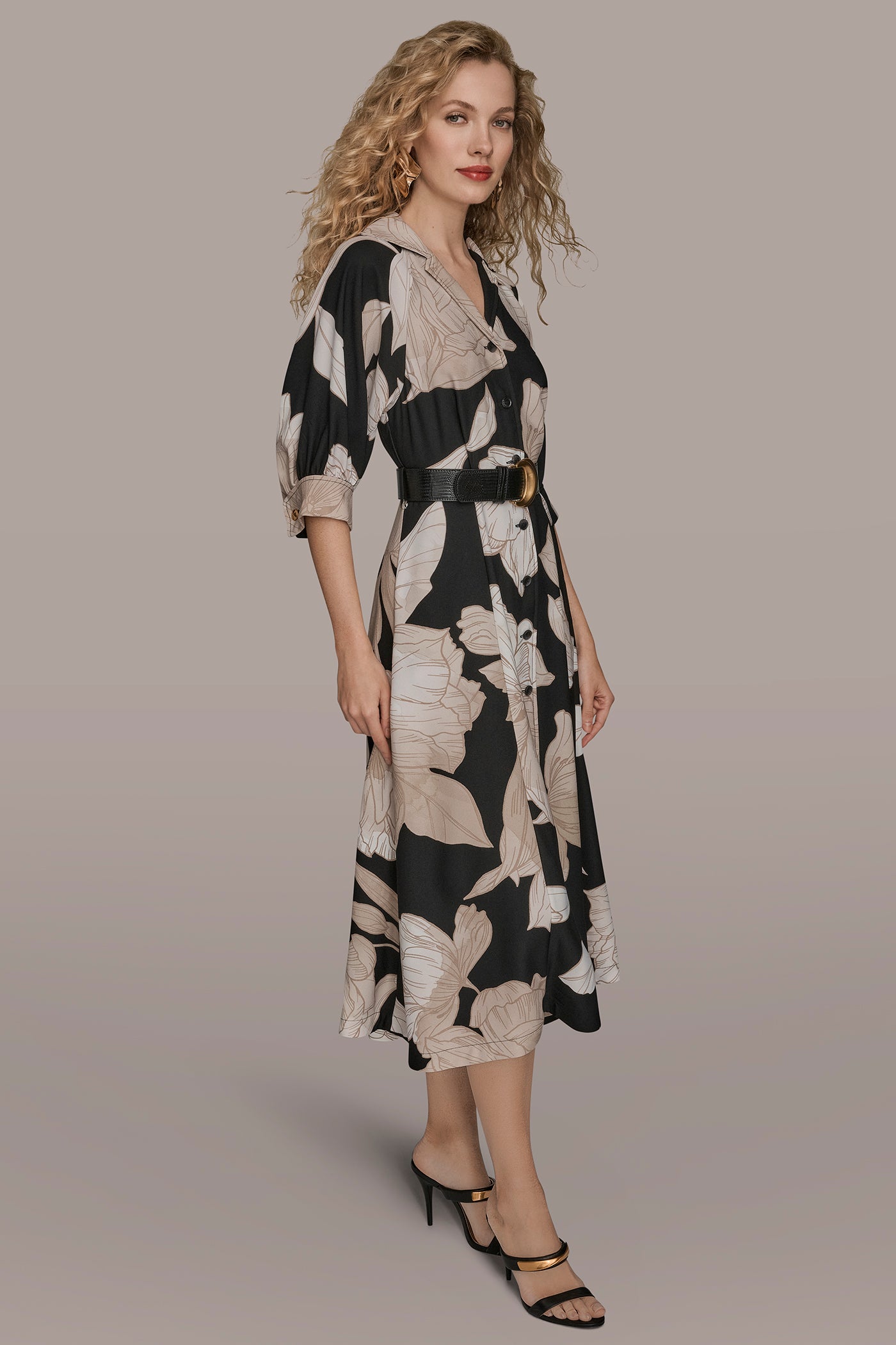 FLORAL MIDI SHIRT DRESS VIEW 3 | Essential Dresses FLORAL MIDI SHIRT DRESS VIEW 3 | Essential Dresses