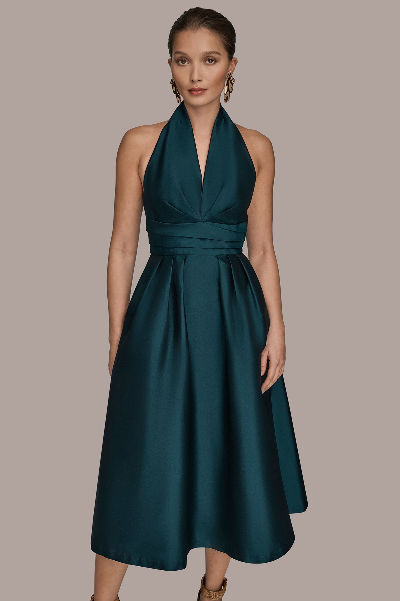 HALTER NECK A LINE COCKTAIL DRESS VIEW 4 HALTER NECK A LINE COCKTAIL DRESS VIEW 4