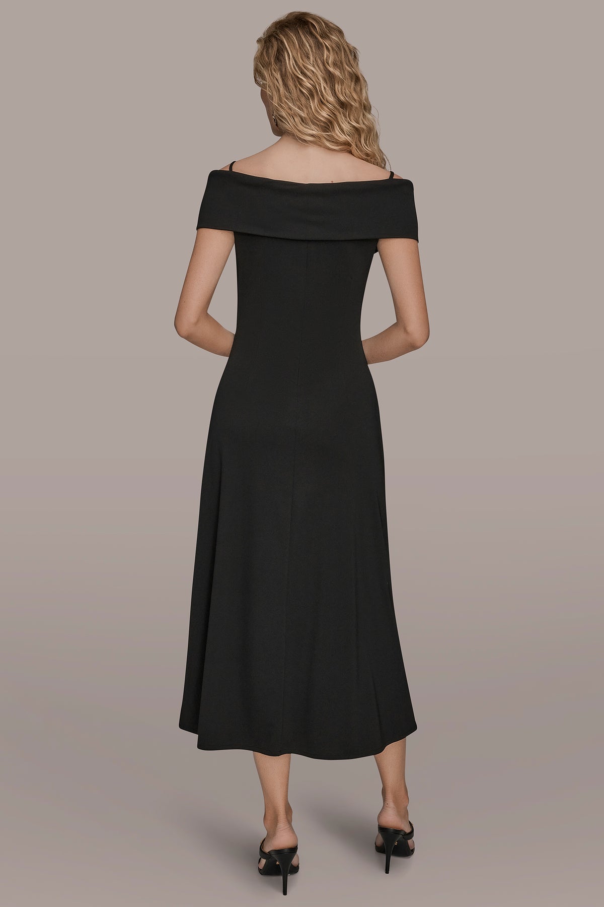 Off The Shoulder Midi A Line Dress | A-Line Dress