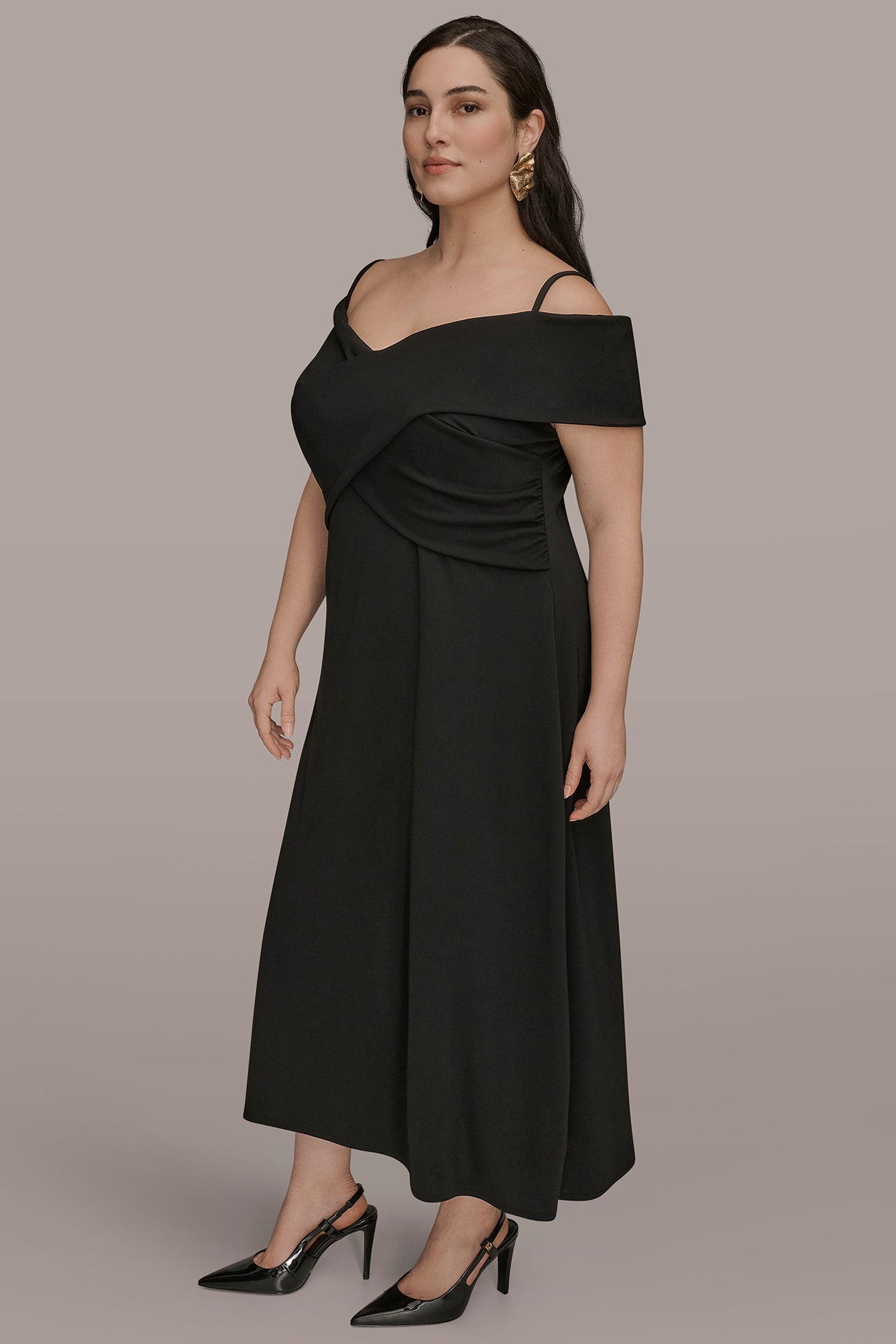 OFF SHOULDER A LINE MIDI VIEW 8 | Formal & Black Tie OFF SHOULDER A LINE MIDI VIEW 8 | Formal & Black Tie