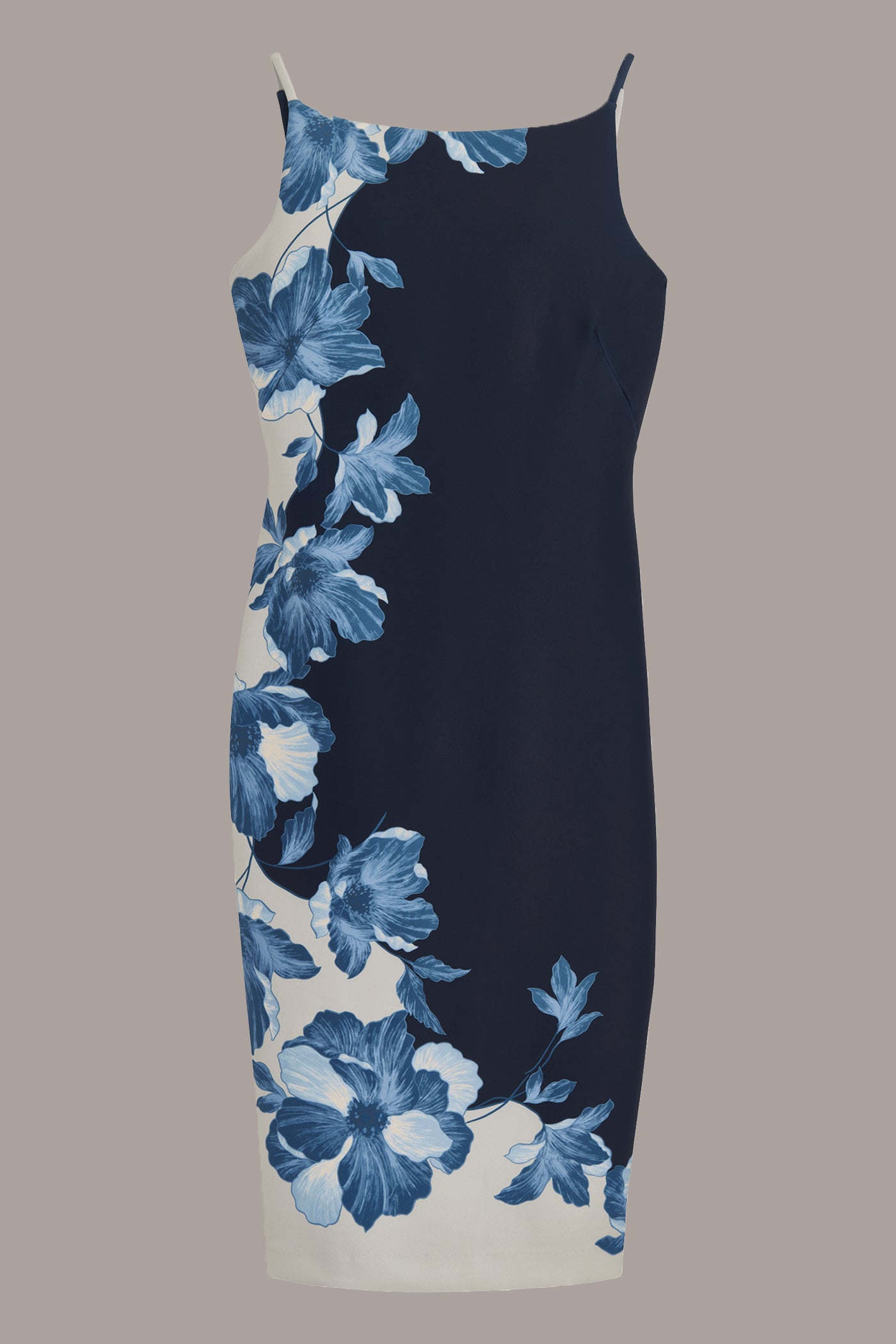 SCUBA FLORAL PLACEMENT PRINT MIDI DRESS VIEW 9 SCUBA FLORAL PLACEMENT PRINT MIDI DRESS VIEW 9