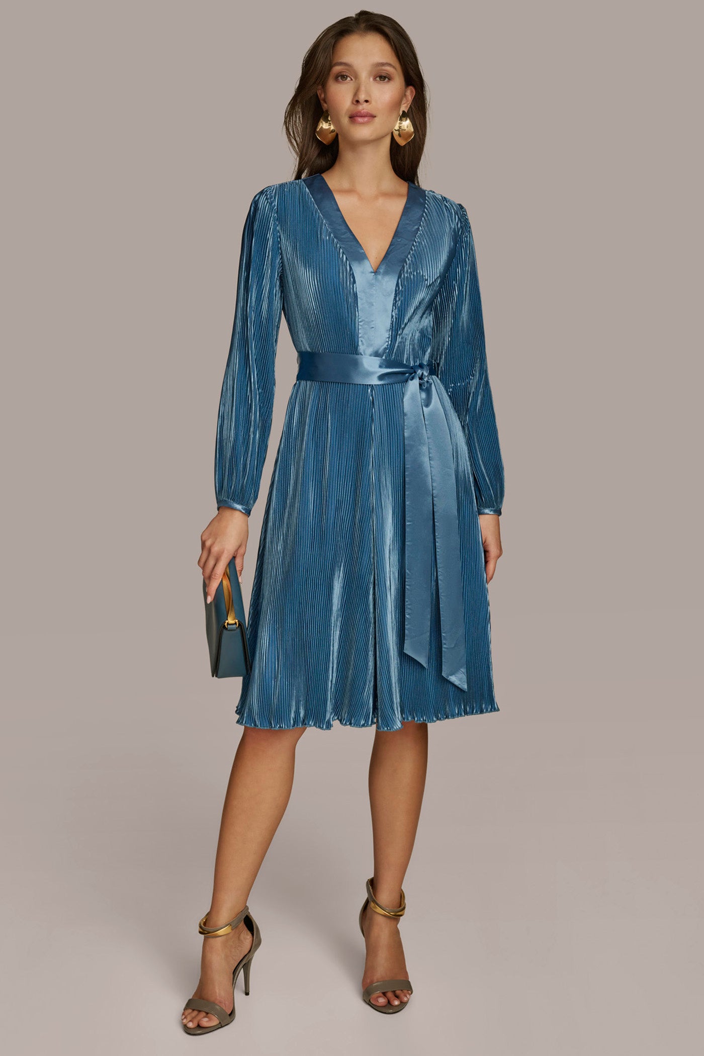 CRYSTAL PLEATED A LINE DRESS VIEW 4 | SALE CRYSTAL PLEATED A LINE DRESS VIEW 4 | SALE