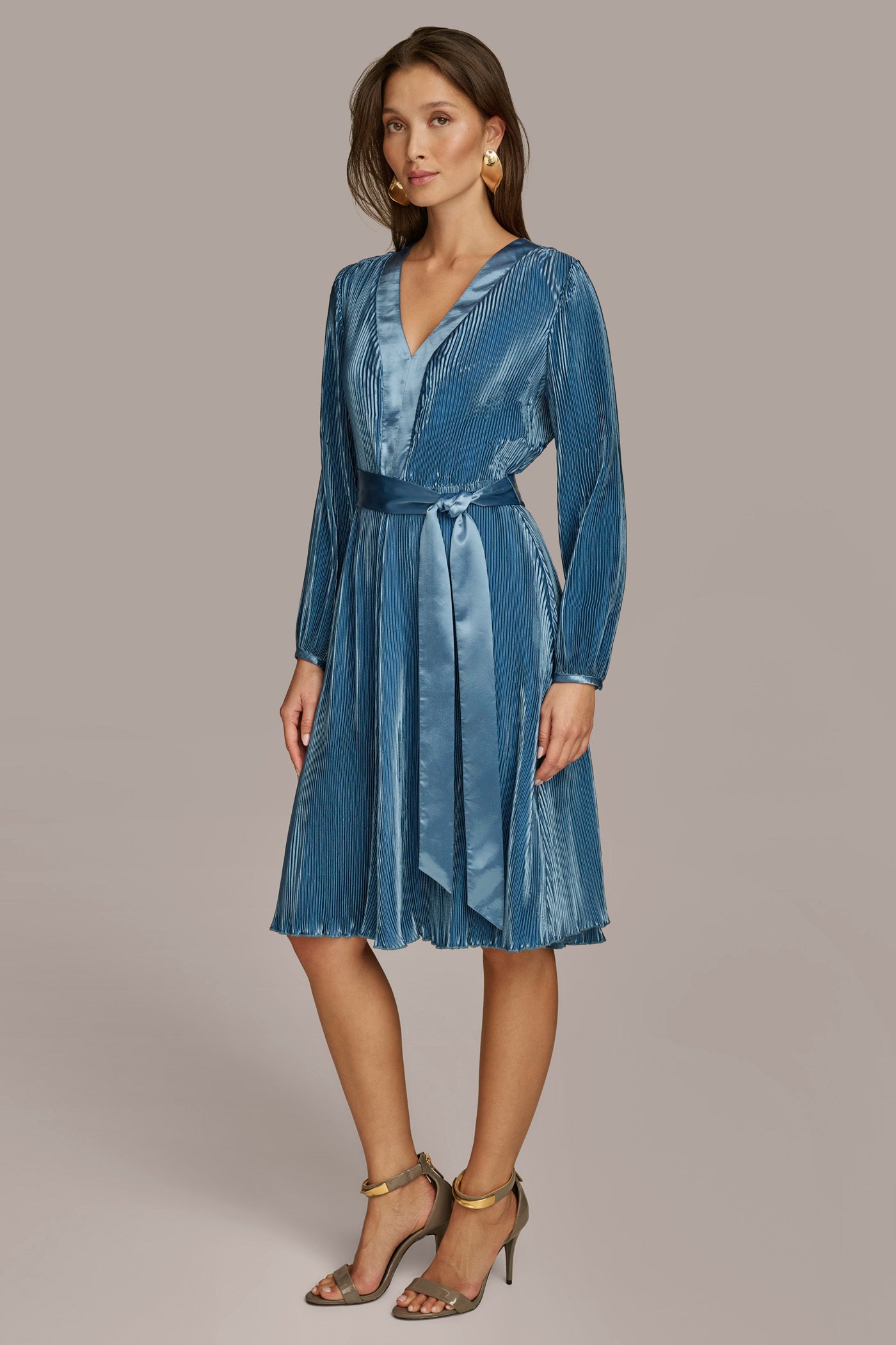 CRYSTAL PLEATED A LINE DRESS VIEW 3 | SALE CRYSTAL PLEATED A LINE DRESS VIEW 3 | SALE