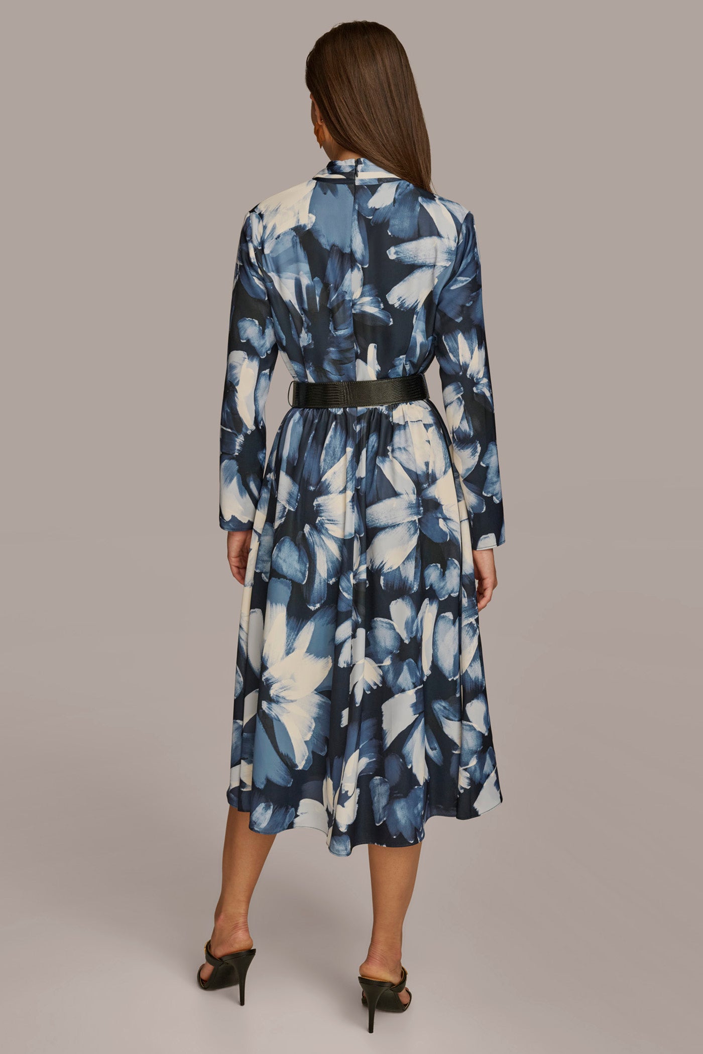 FLORAL BELTED A LINE MIDI DRESS | View 2 | Plus Size Dresses FLORAL BELTED A LINE MIDI DRESS | View 2 | Plus Size Dresses