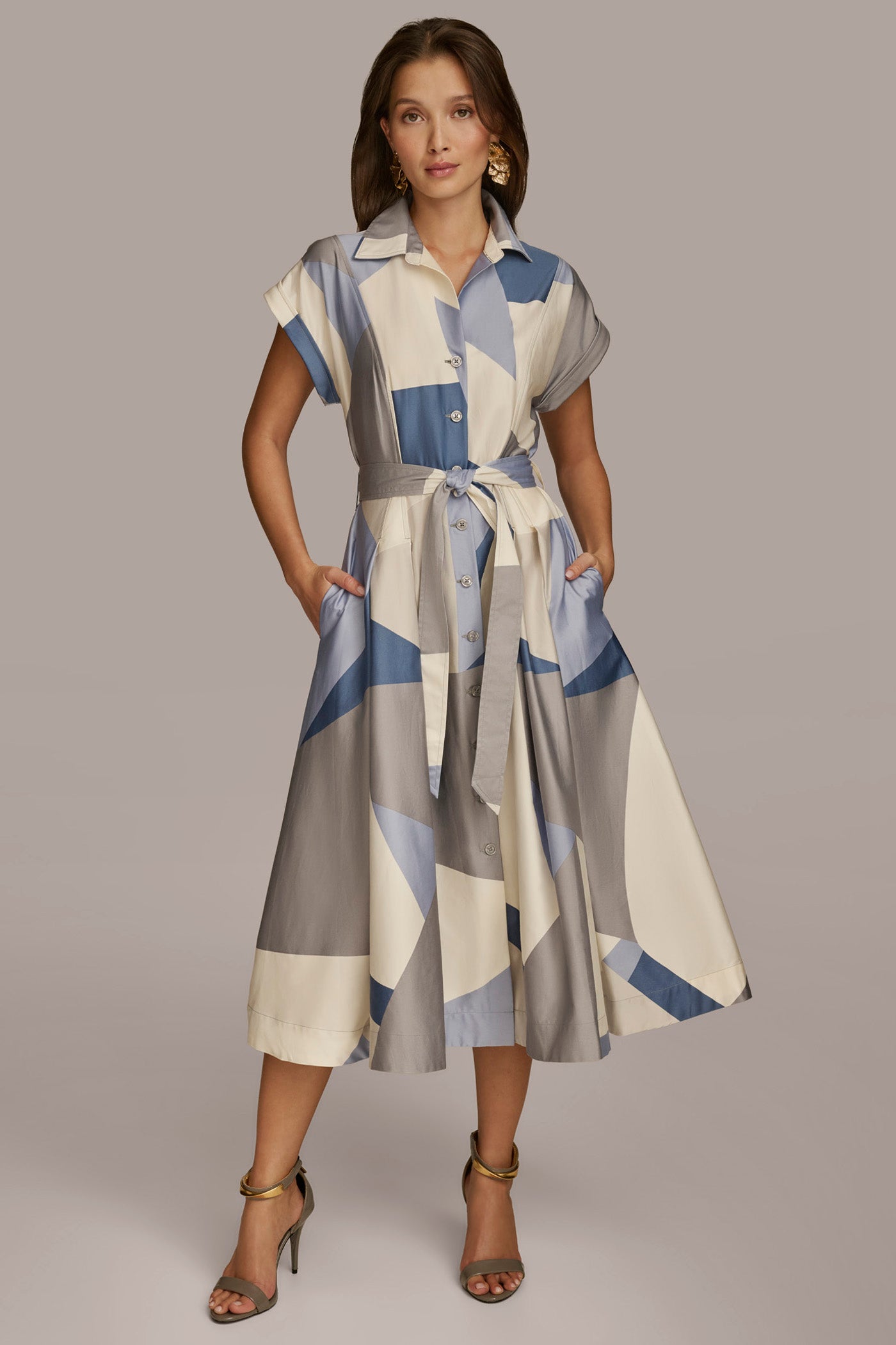 COLORBLOCK A LINE SHIRT DRESS | View 1 | Office to Evening Dresses COLORBLOCK A LINE SHIRT DRESS | View 1 | Office to Evening Dresses