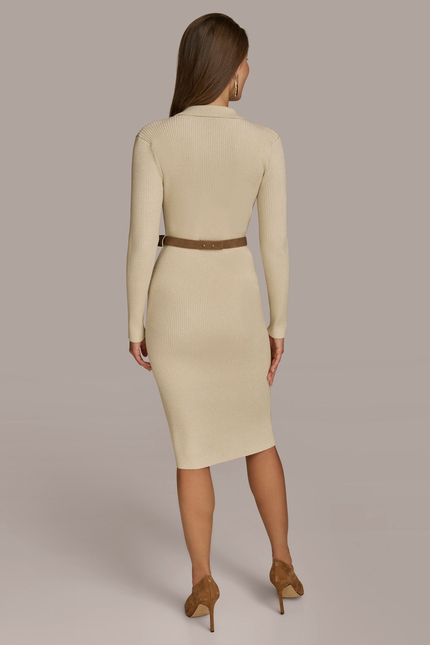 V NECK SHEATH SWEATER DRESS | View 2 | Last Chance V NECK SHEATH SWEATER DRESS | View 2 | Last Chance