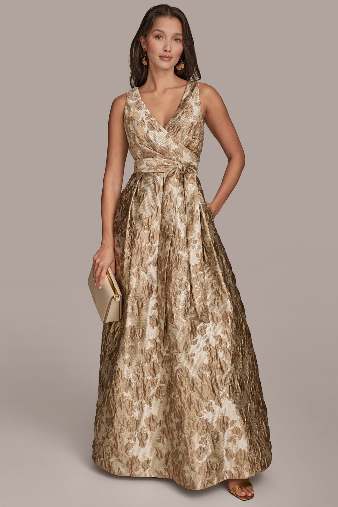 BROCADE WRAP EFFECT BALL GOWN VIEW 6 | Dresses & Jumpsuits BROCADE WRAP EFFECT BALL GOWN VIEW 6 | Dresses & Jumpsuits