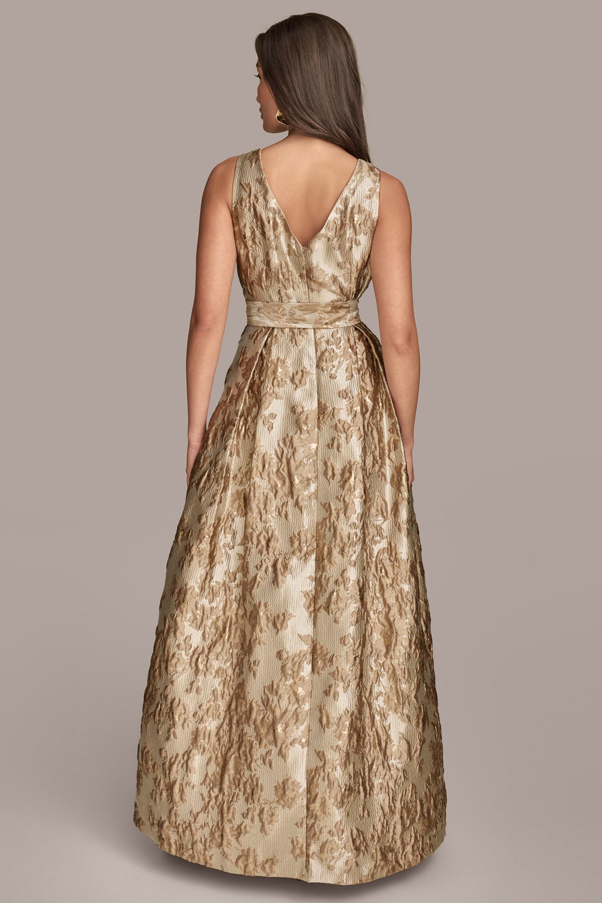 Brocade Wrap Effect Ball Gown | Gown