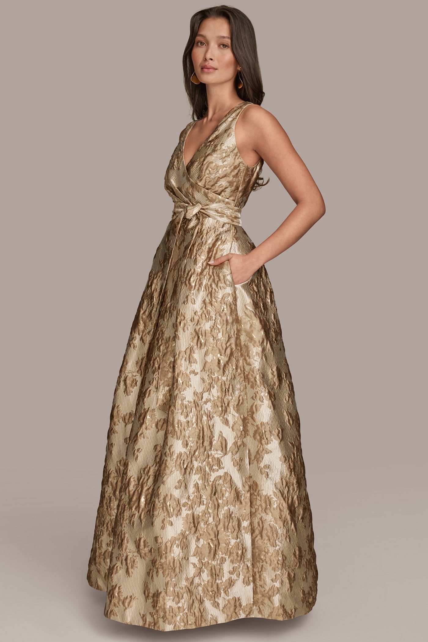 BROCADE WRAP EFFECT BALL GOWN VIEW 3 | Dresses & Jumpsuits BROCADE WRAP EFFECT BALL GOWN VIEW 3 | Dresses & Jumpsuits